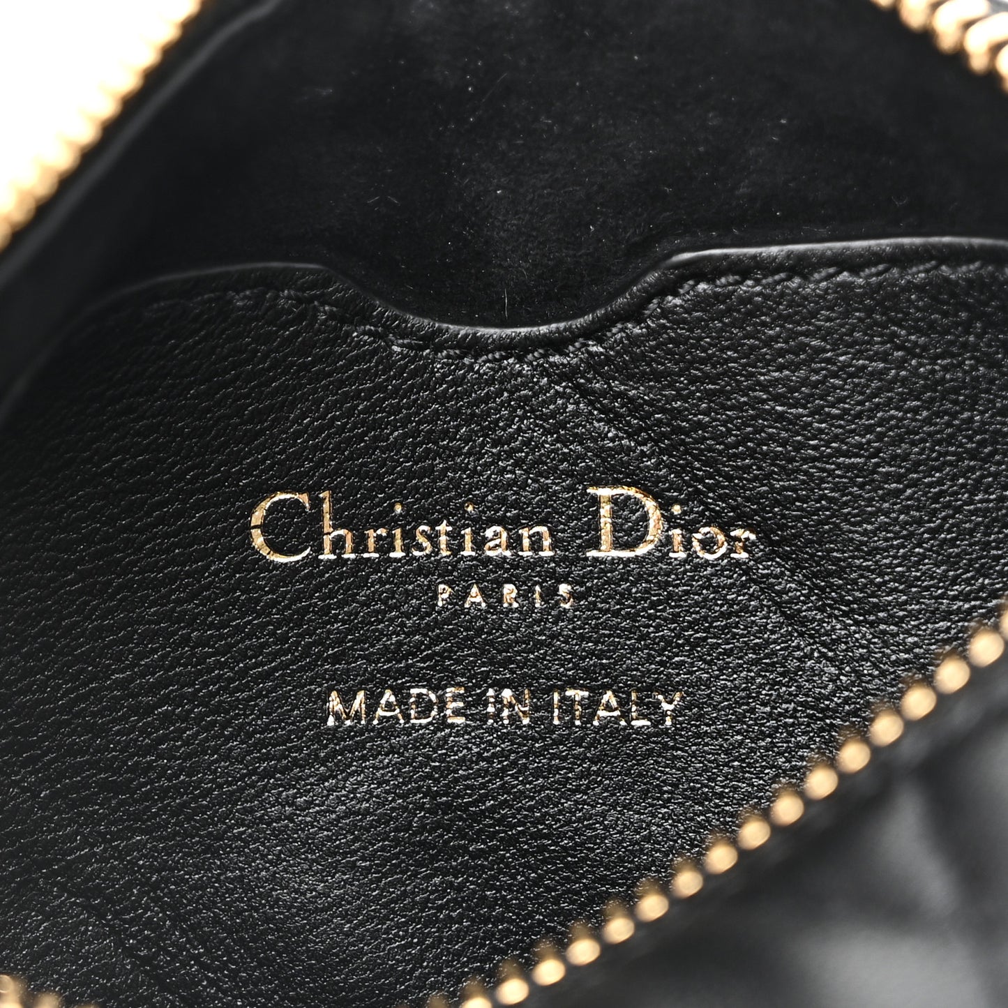 Lambskin Cannage Micro Dior Vibe Hobo Bag Black