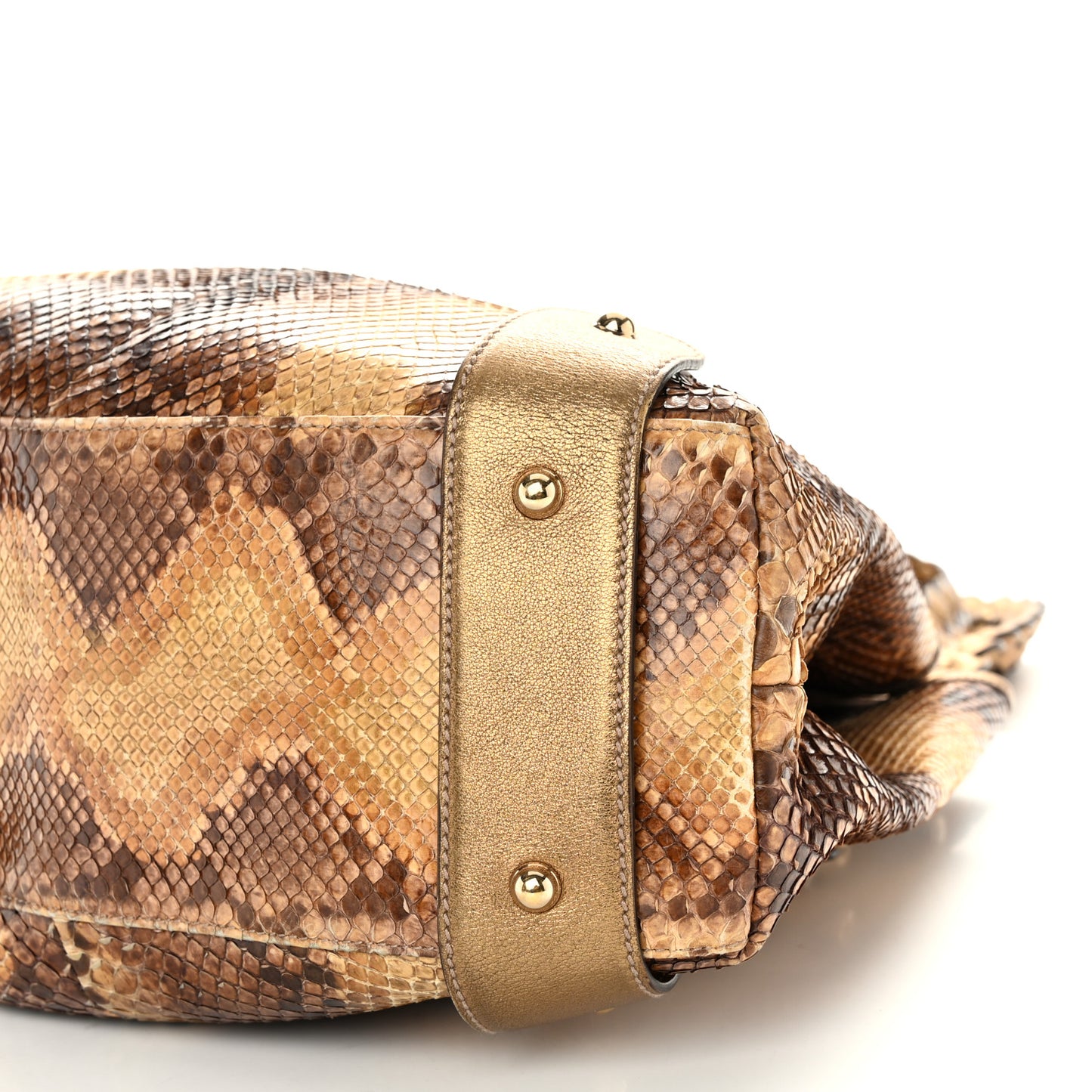 Metallic Snakeskin Medium Pelham Tote Gold