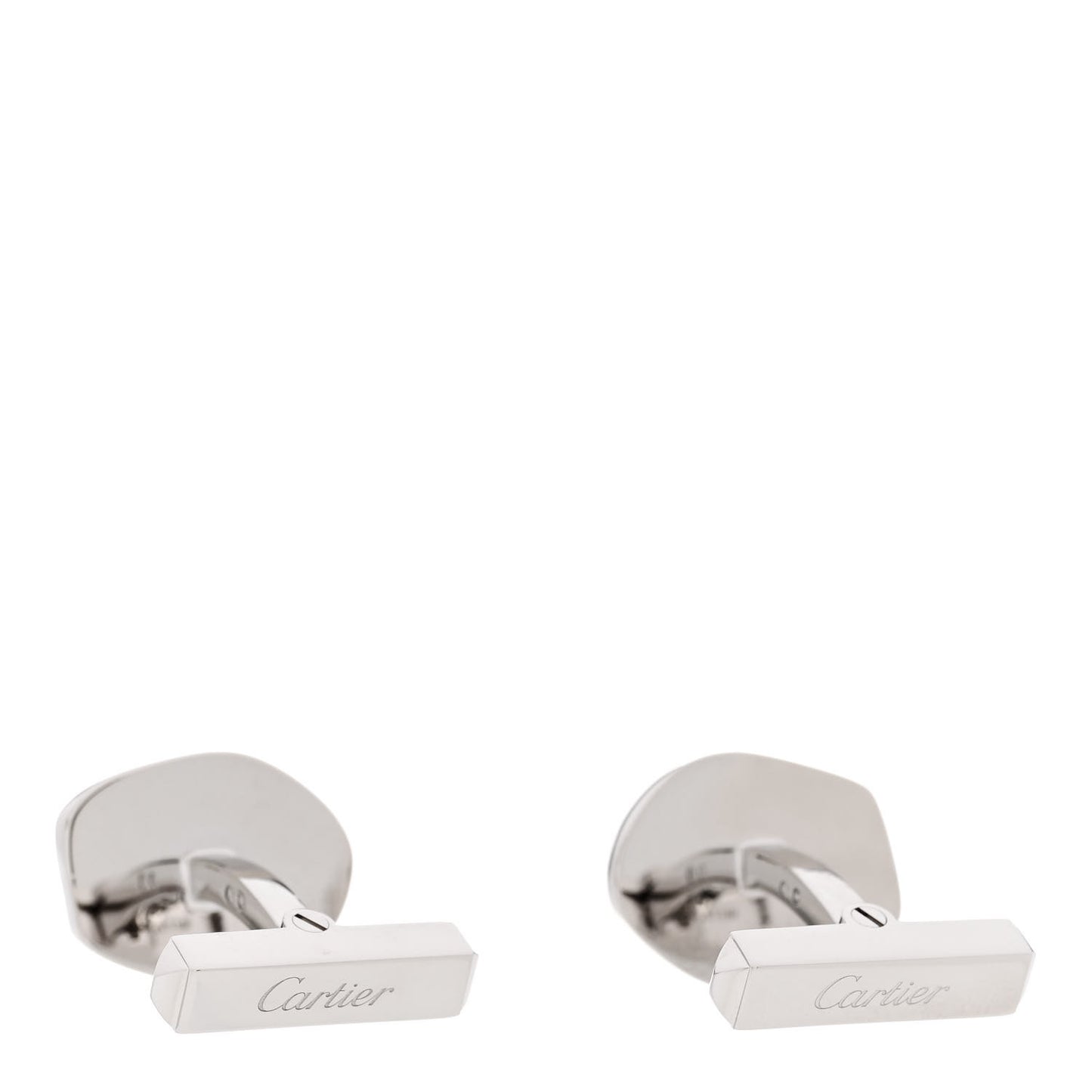 Sterling Silver Palladium Finish Wax Seal Motif Cufflinks