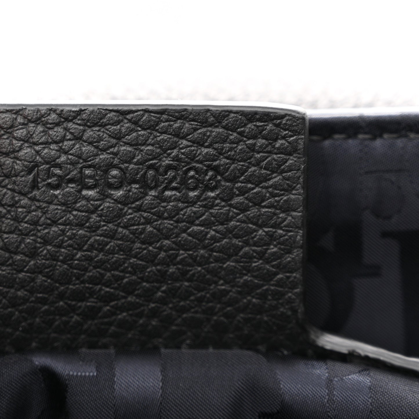 Grained Calfskin Saddle Pouch With Strap Black