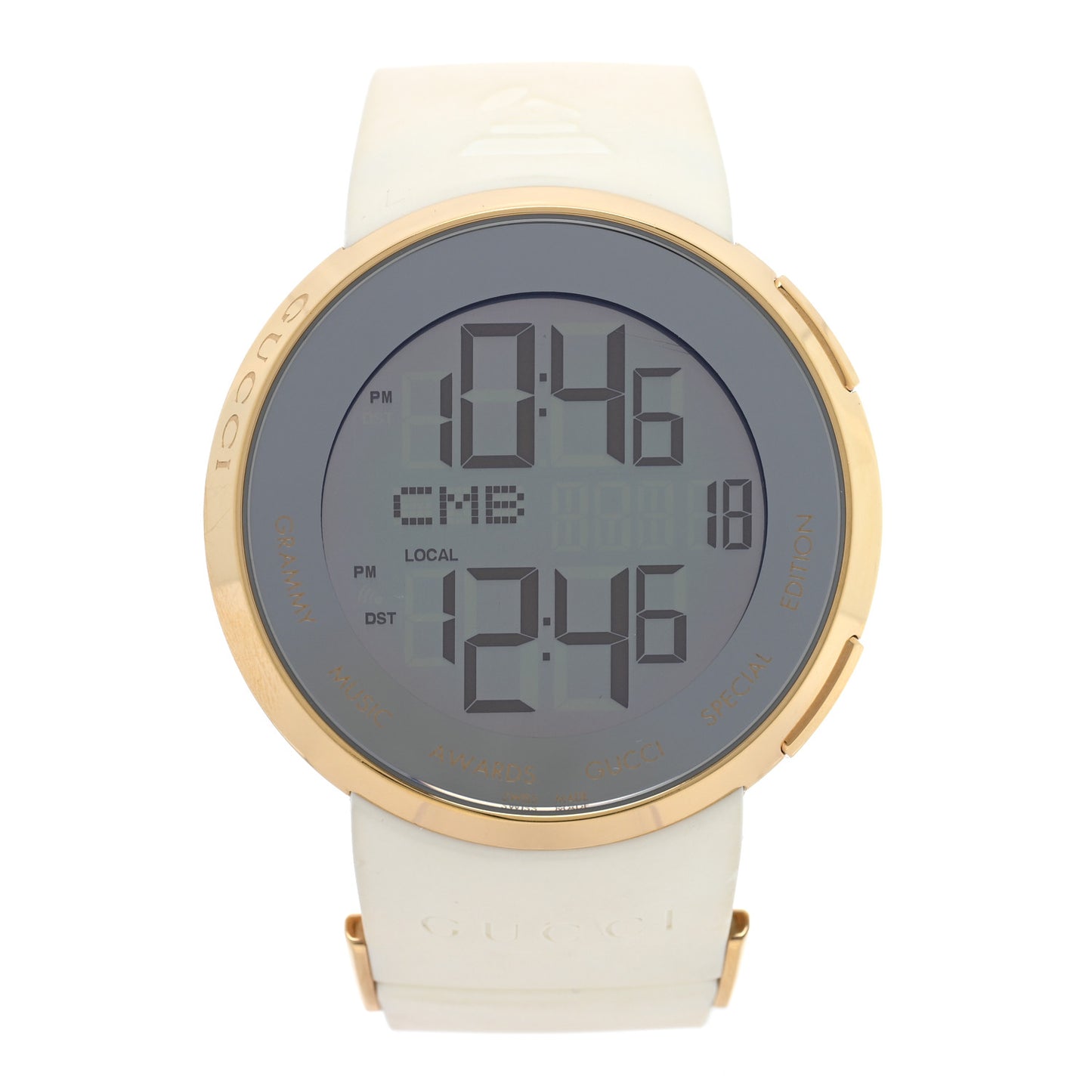 Stainless Steel Rubber 45mm Digital I-Gucci Guccissima Grammy Awards Watch