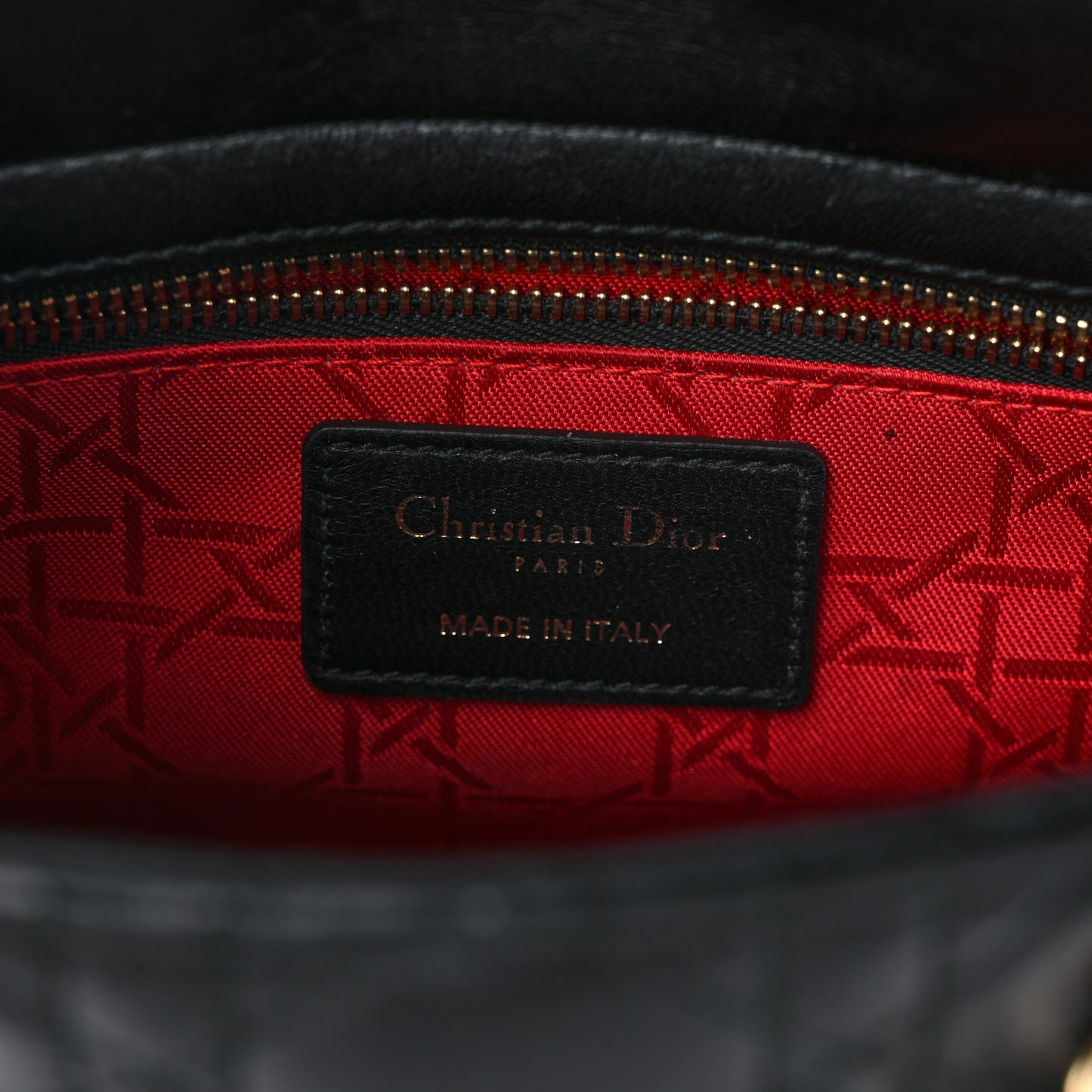 Lambskin Cannage Small My ABCDior Lady Dior Black