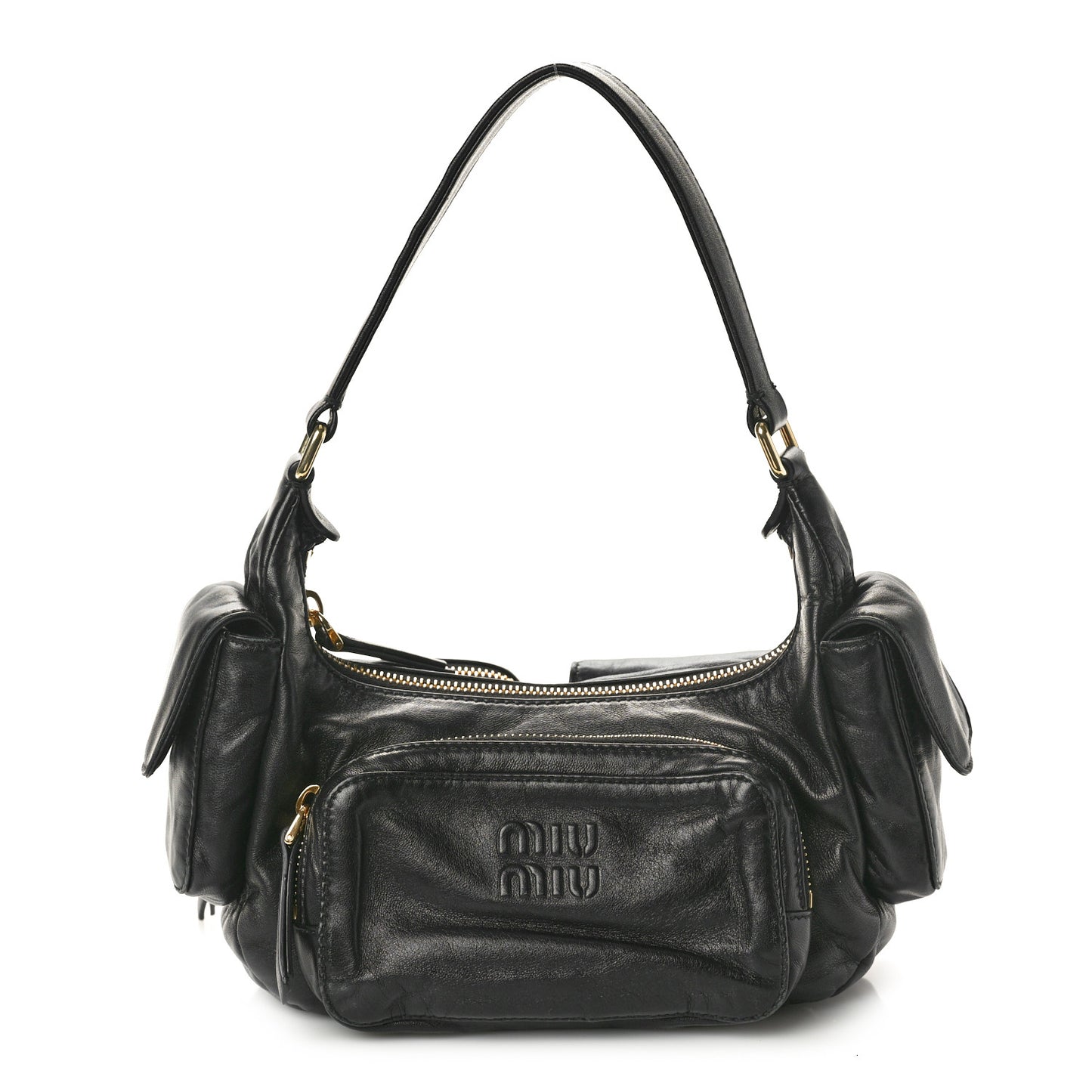 Nappa Multi Pocket Hobo Black