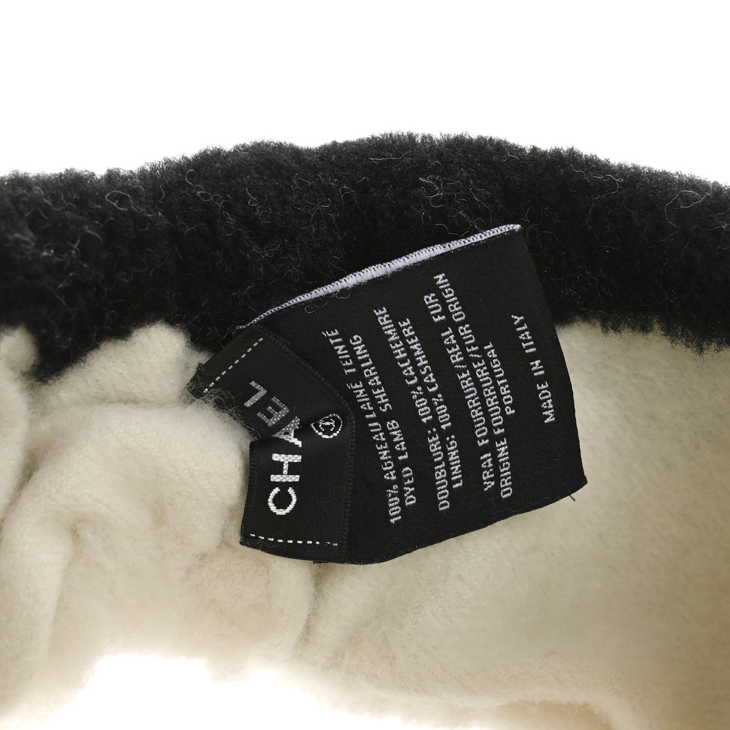 Cashmere Blend Logo Headband White Black