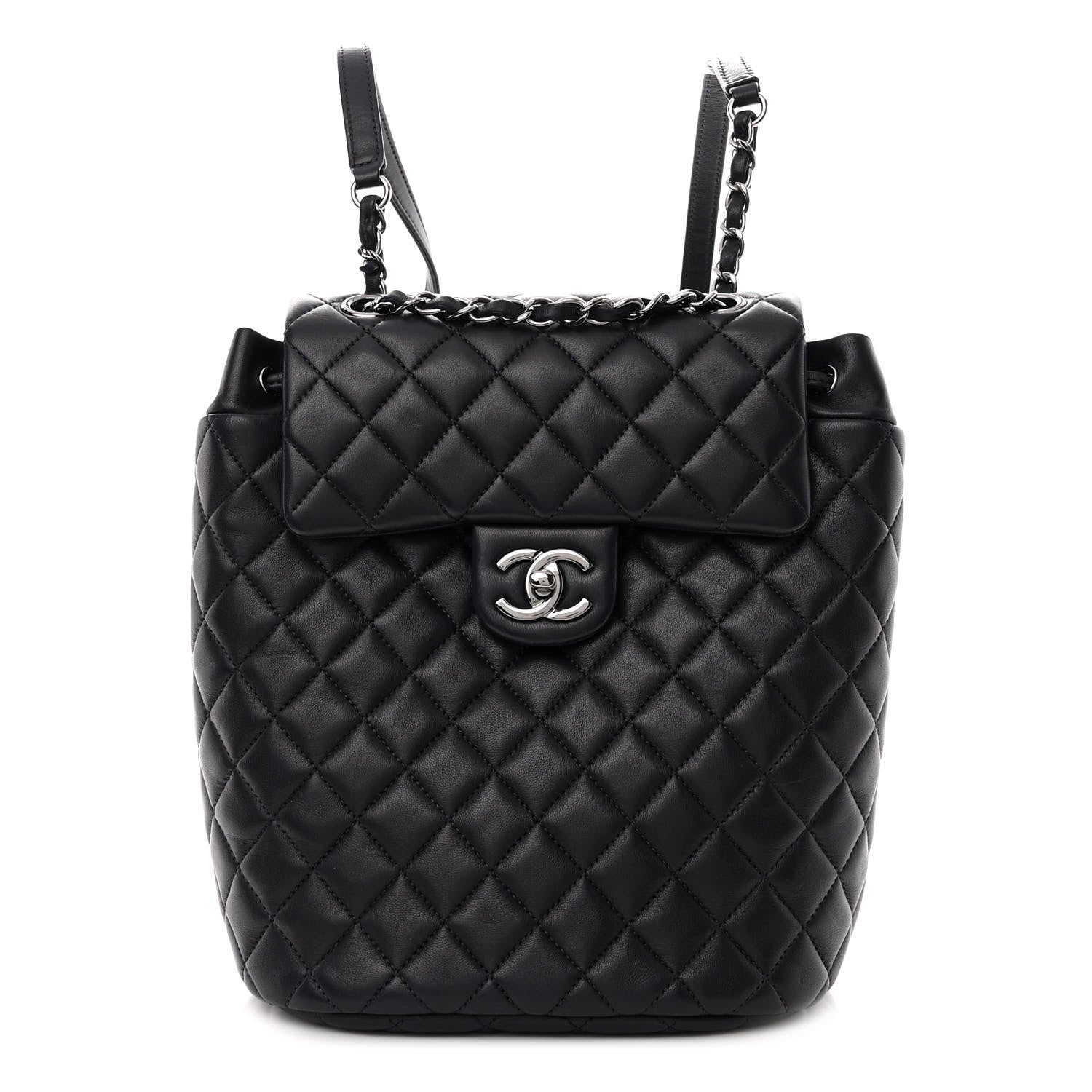 Chanel Lambskin Quilted Small Urban Spirit Backpack Navy 1 of 9