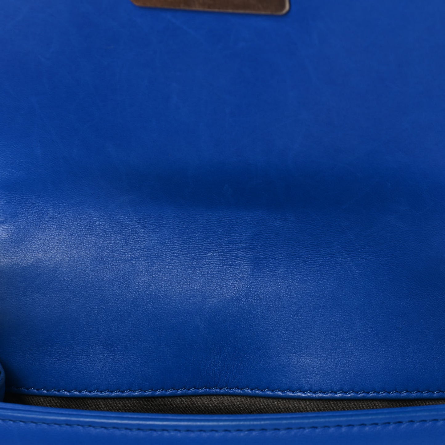 Velvet Quilted Small Boy Flap Blue