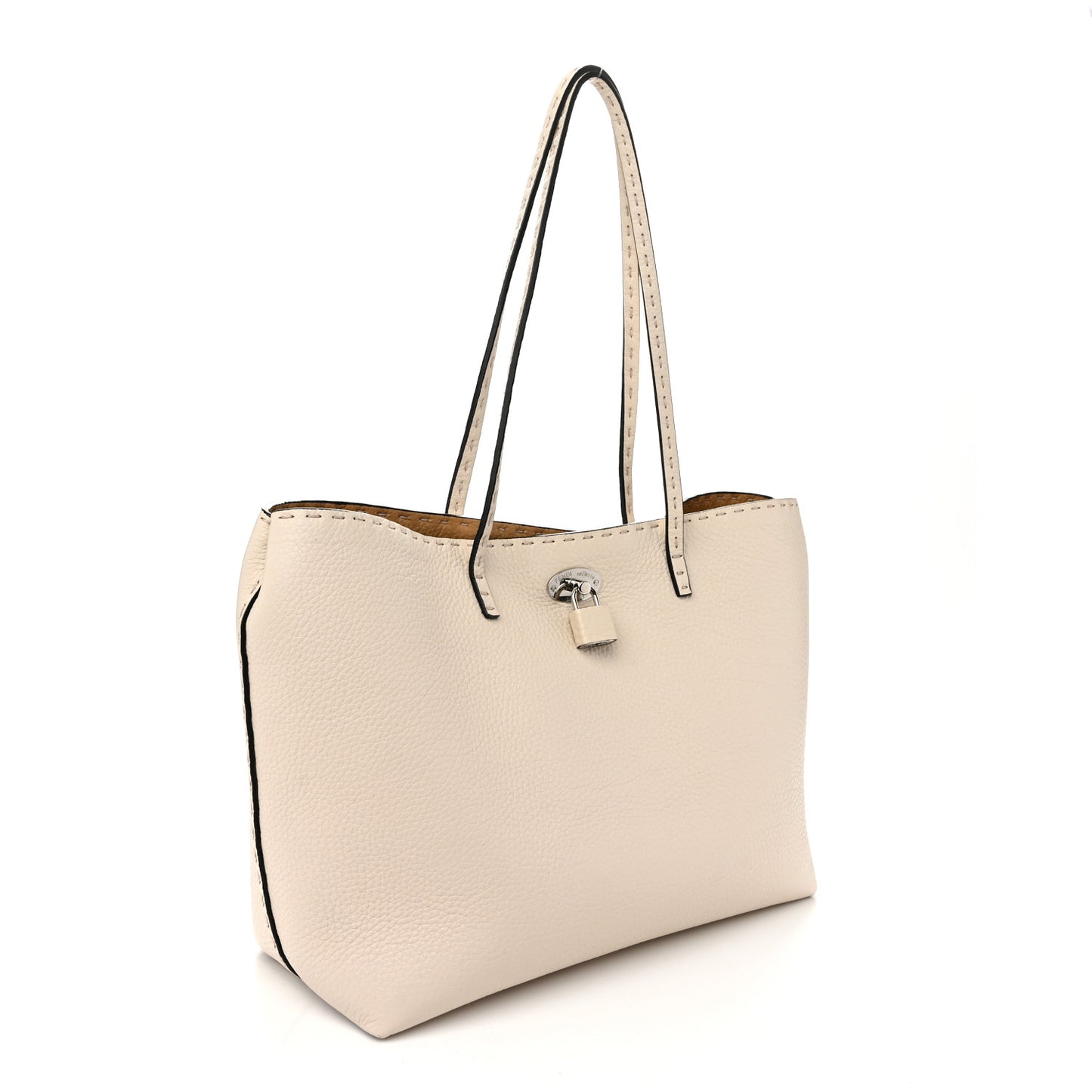 Cuoio Romano Selleria Bi-Color Carla Shopping Tote Camelia Dark Honey