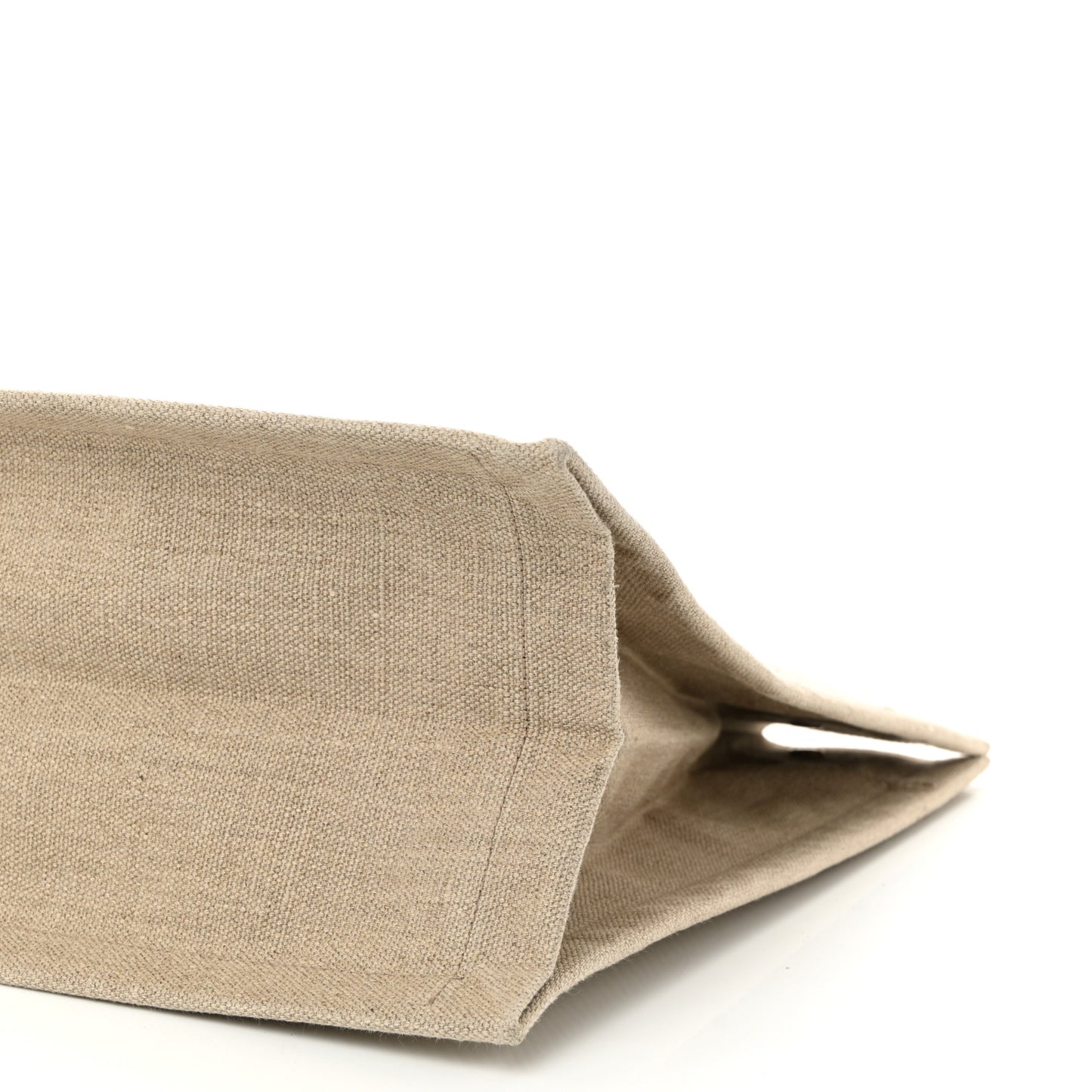 Linen Calfskin Small Rive Gauche Tote Beige Sea Salt