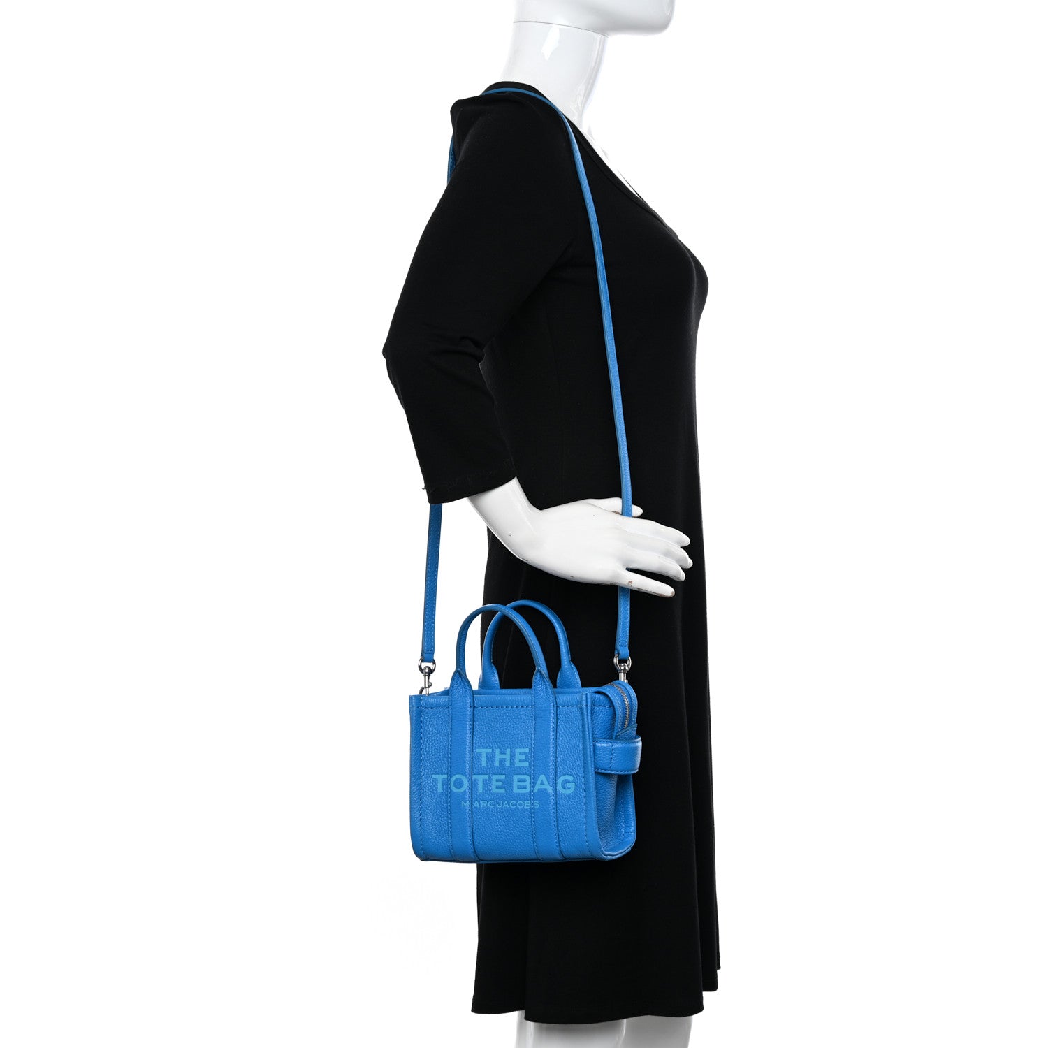 Marc Jacobs Grained Calfskin Micro The Tote Bag Scuba Pool 2 of 9