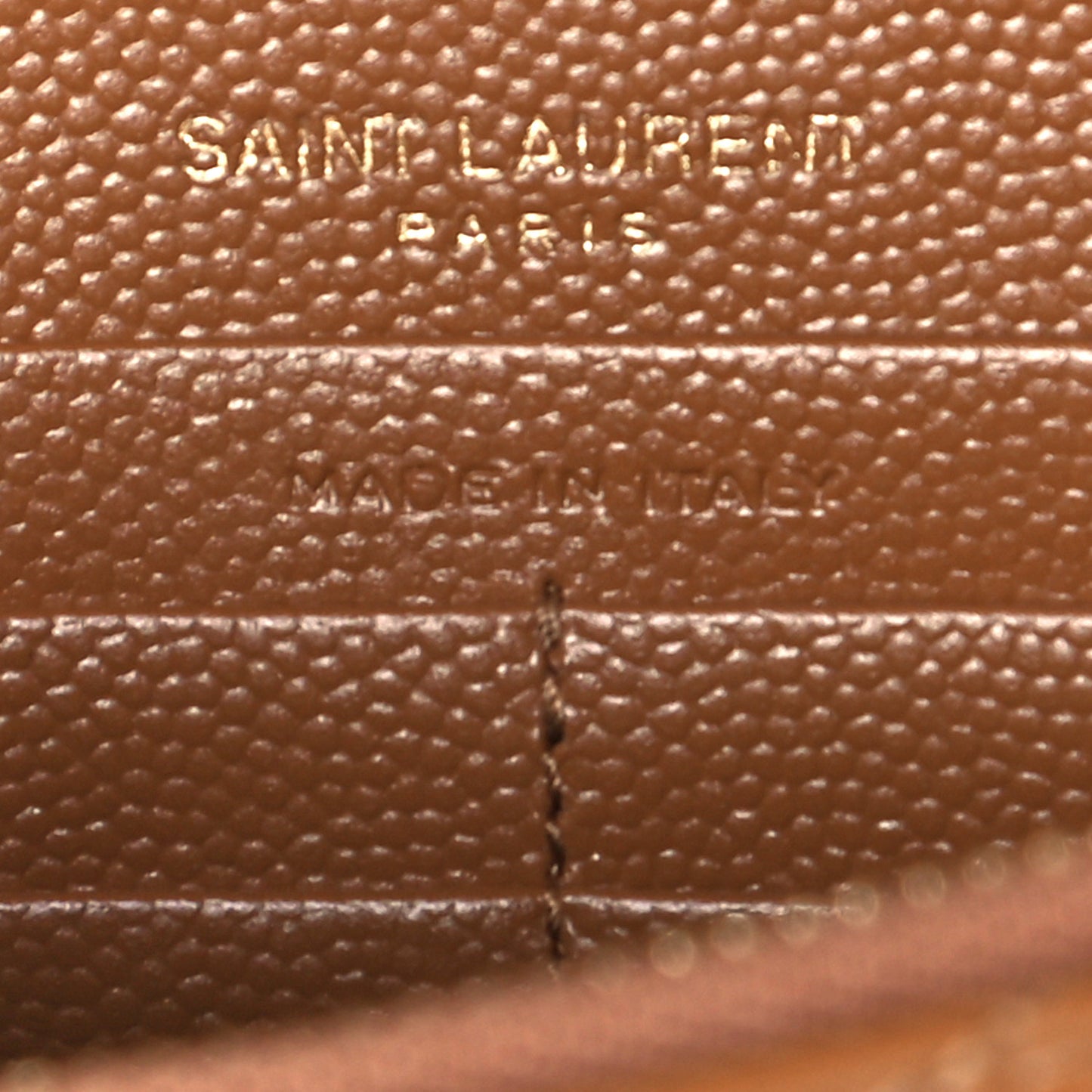 Grain De Poudre Matelasse Chevron Monogram Envelope Chain Wallet Natural Dark