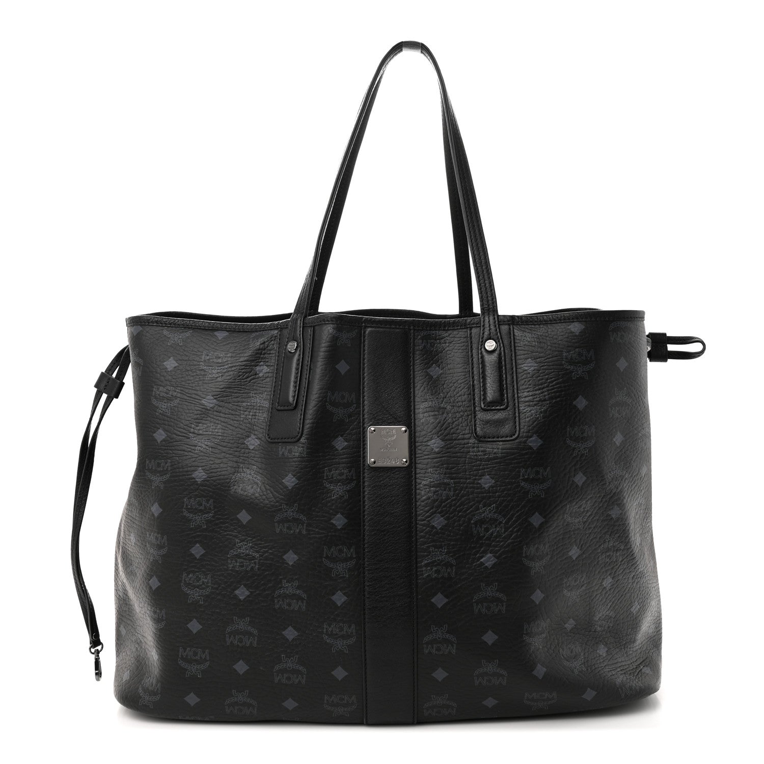 MCM Visetos Large Liz Reversible Shopper Tote Black 1 of 10