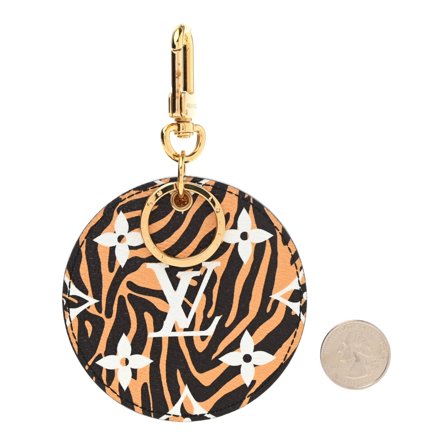 Monogram Giant Jungle Bag Charm Key Holder Black