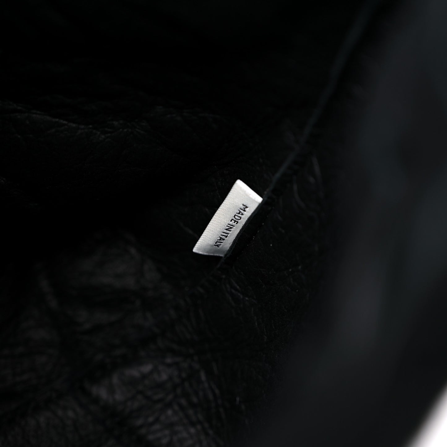 Shearling Mini Bucket Bag Black