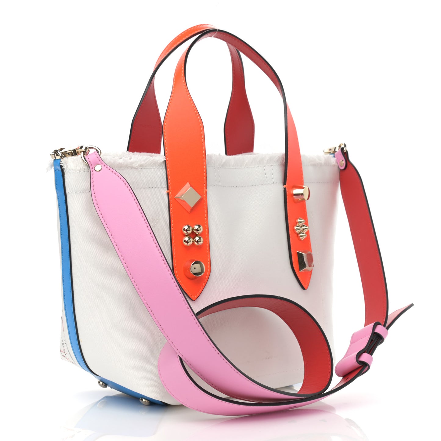 Canvas Frangibus Tote White Multicolor
