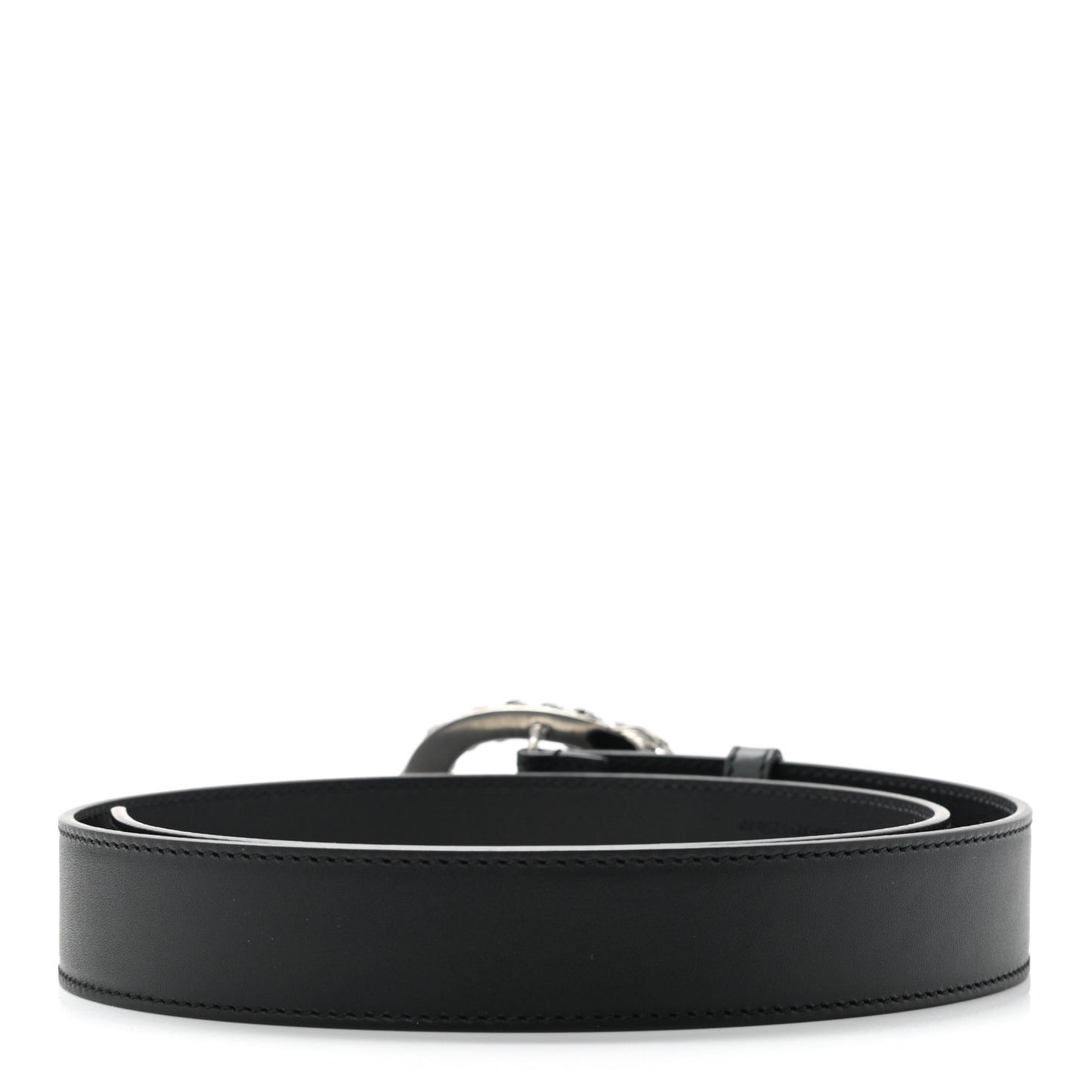 Moon Calfskin Crystal Dionysus 30mm Belt 80 32 Black Black Diamond
