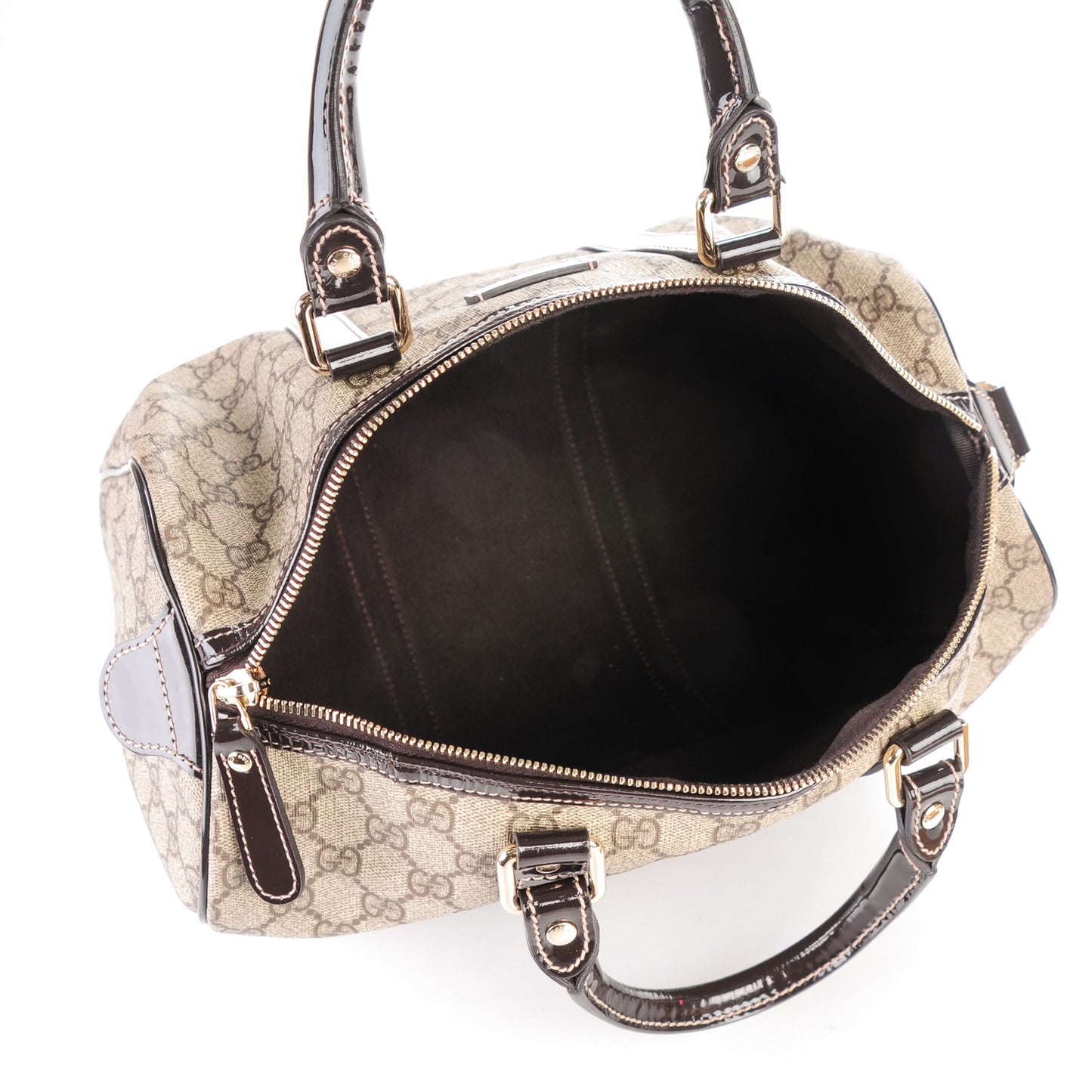 GG Plus Monogram Medium Joy Boston Dark Brown