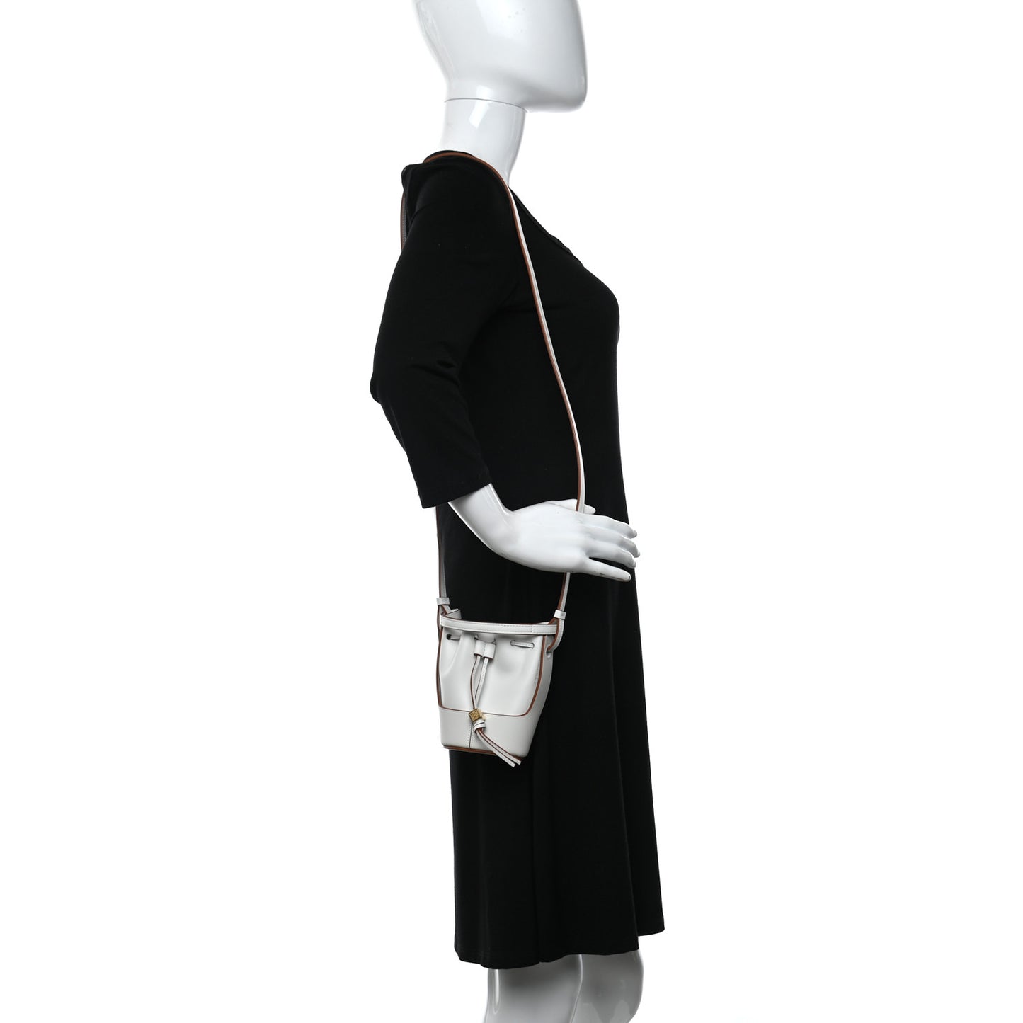 Calfskin Nano Balloon Bucket Bag Soft White