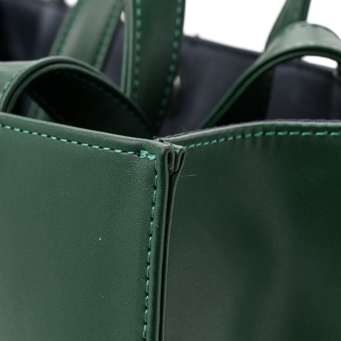Vegan Leather Medium Shopping Bag Dark Olive