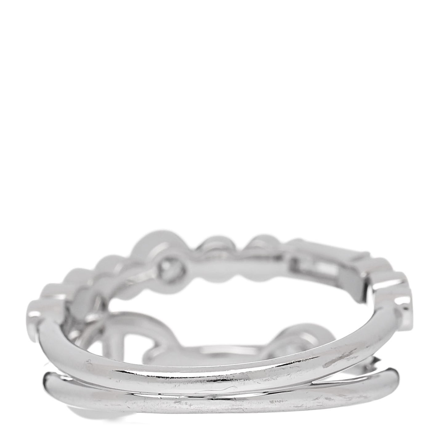 18K White Gold Diamond Chaine D'Ancre Fancy Chaos Ring 52 6