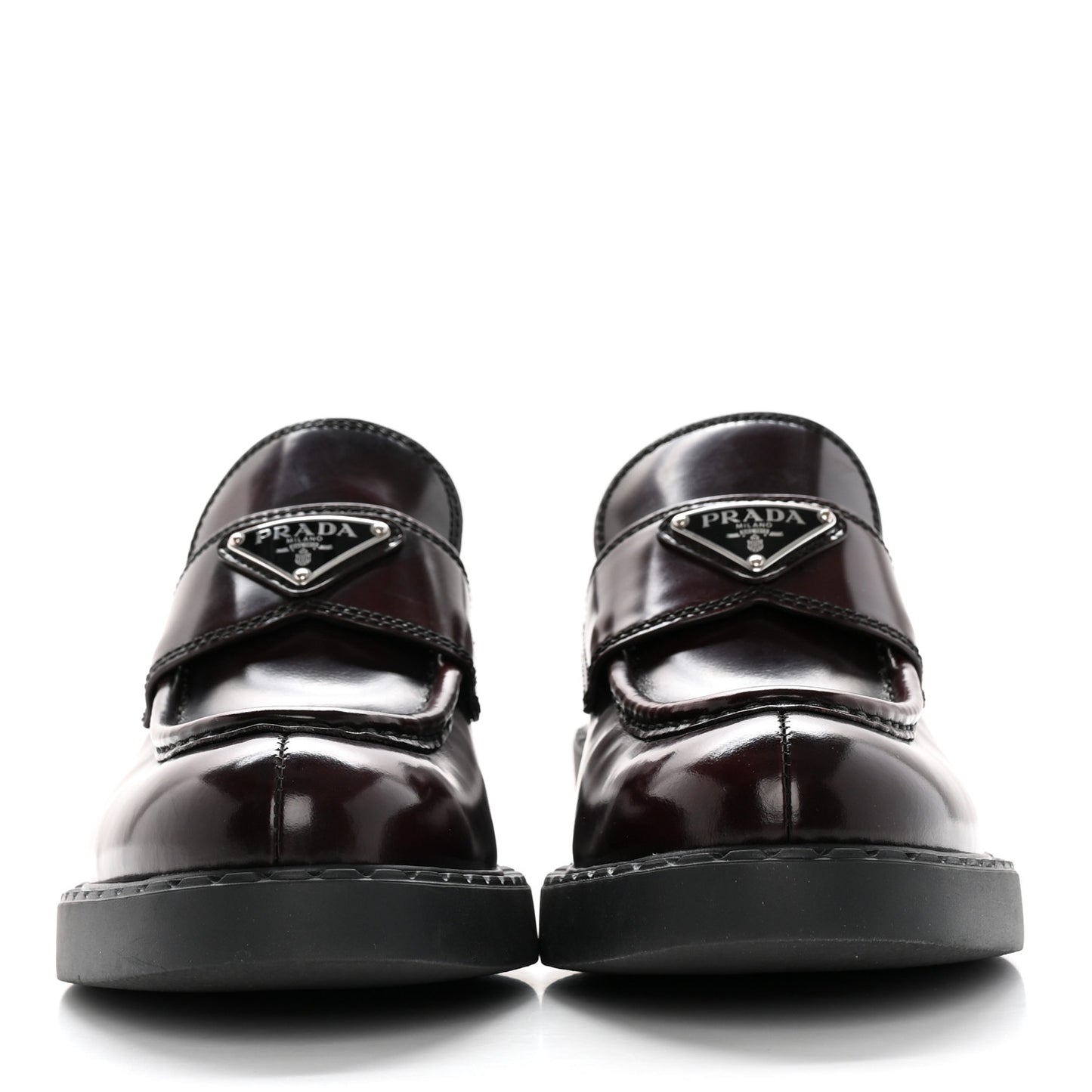 Spazzolato Metal Triangle Logo 50mm Loafers 39 Bruciatio Fume