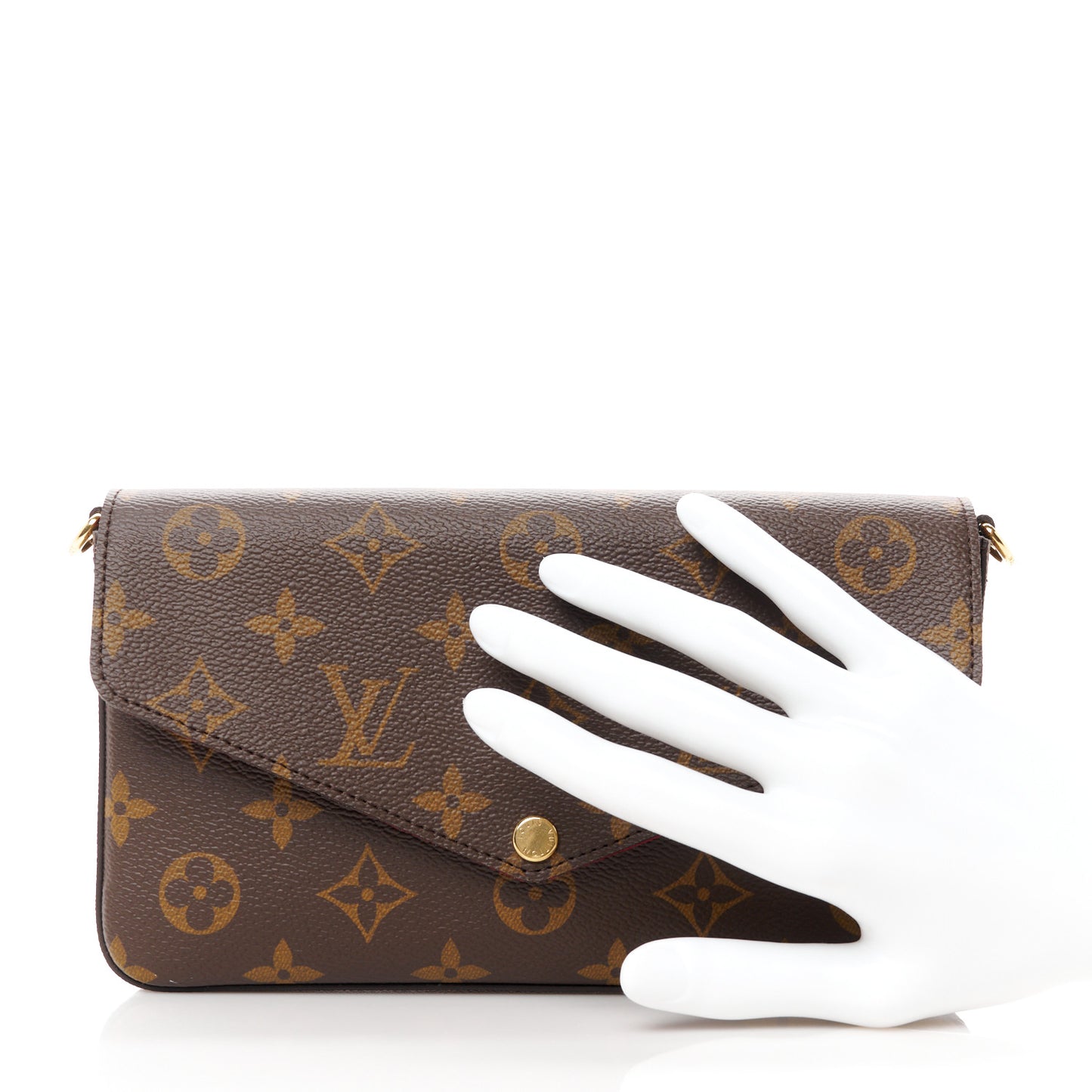 Monogram Pochette Felicie Wallet Fuchsia