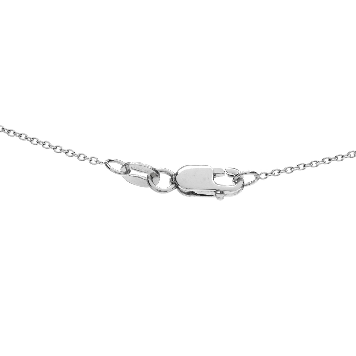 18K White Gold Diamond Tiny Treasures Puffed Heart Pendant Necklace