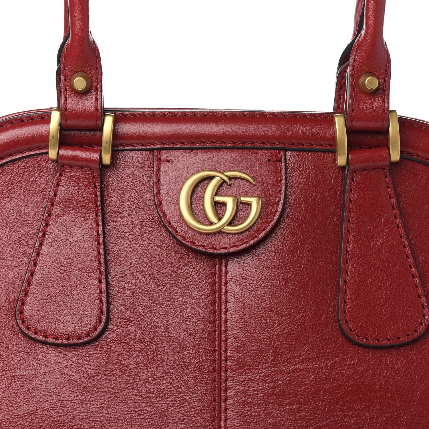 Gucci Calfskin Large Re(Belle) Top Handle Bag Red 5 of 9