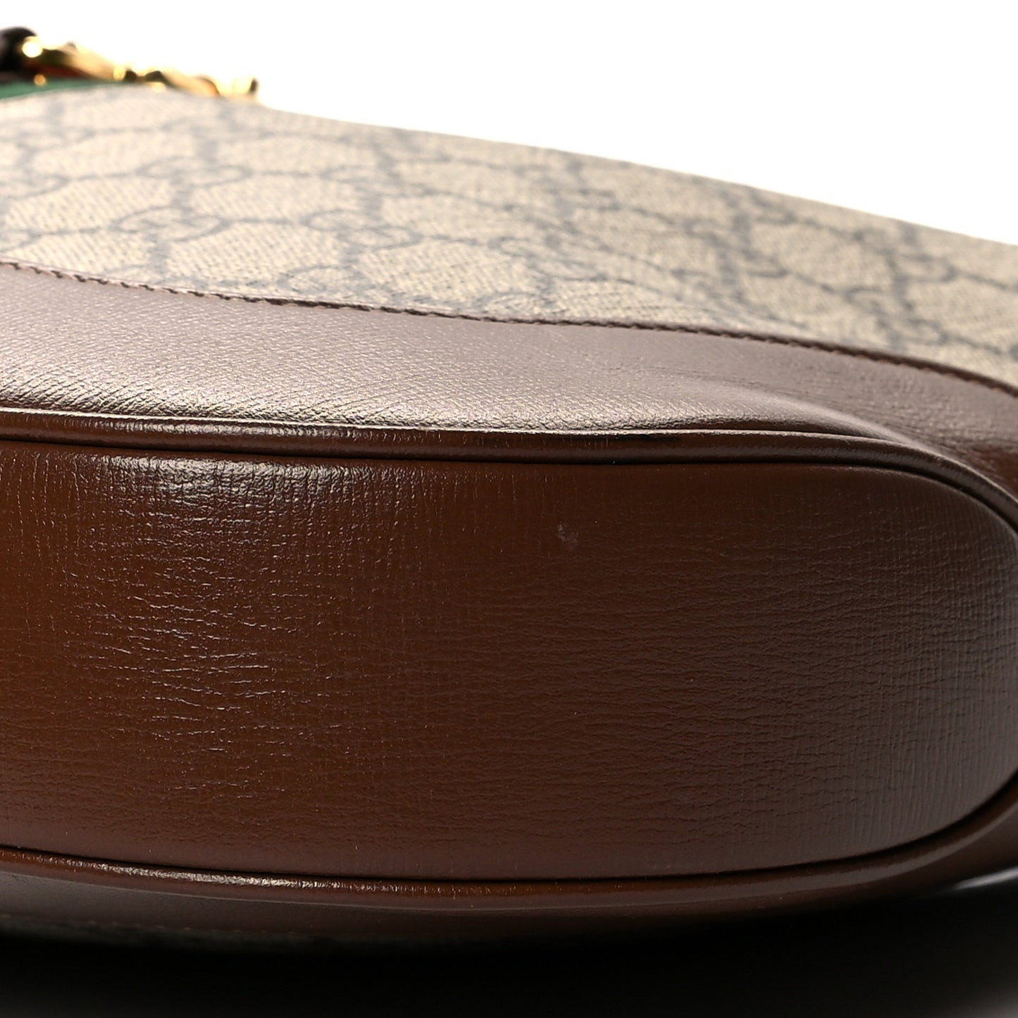 GG Supreme Monogram Azalea Calfskin Web Medium Jackie 1961 Hobo Beige Ebony Brown Sugar