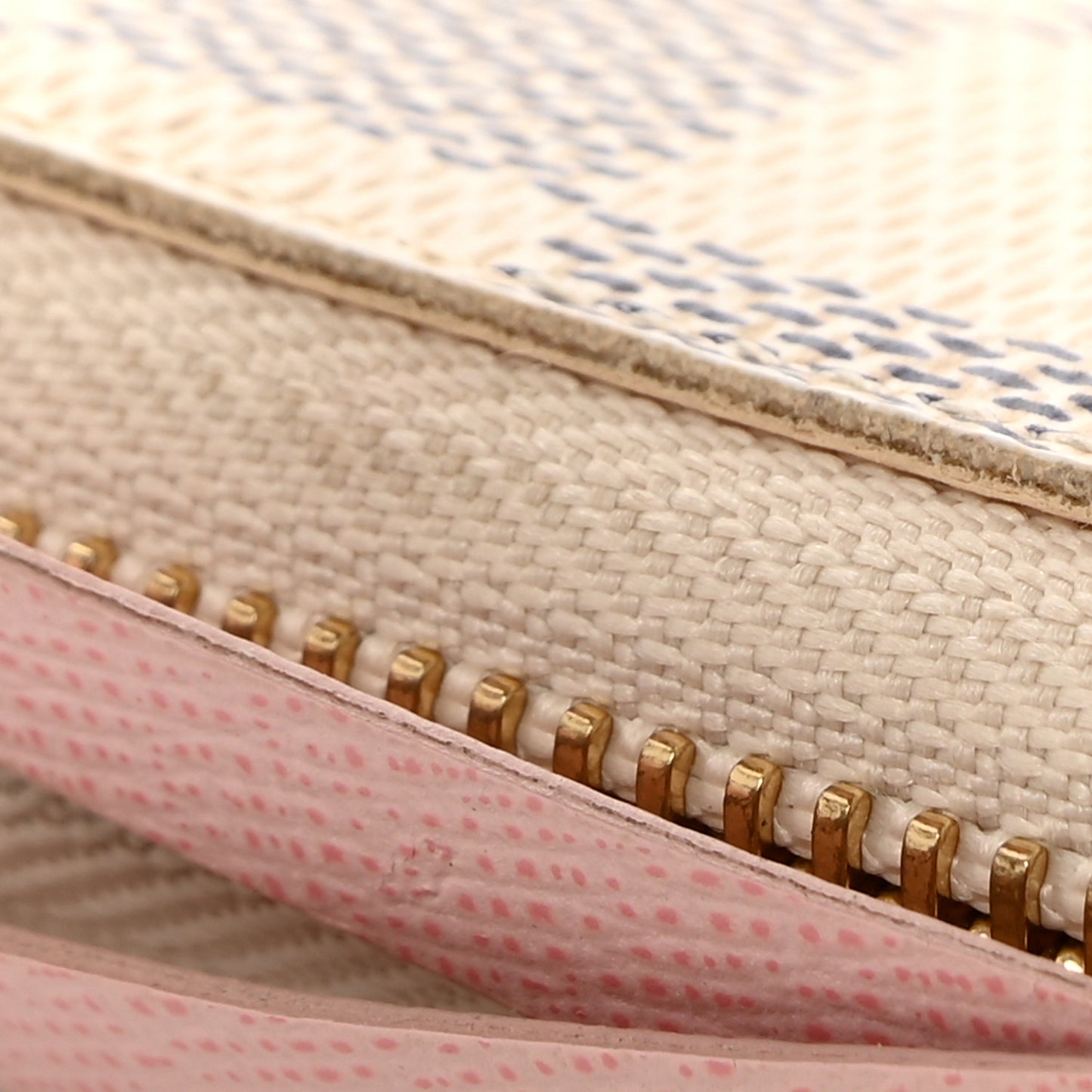 Damier Azur Clemence Wallet Rose Ballerine