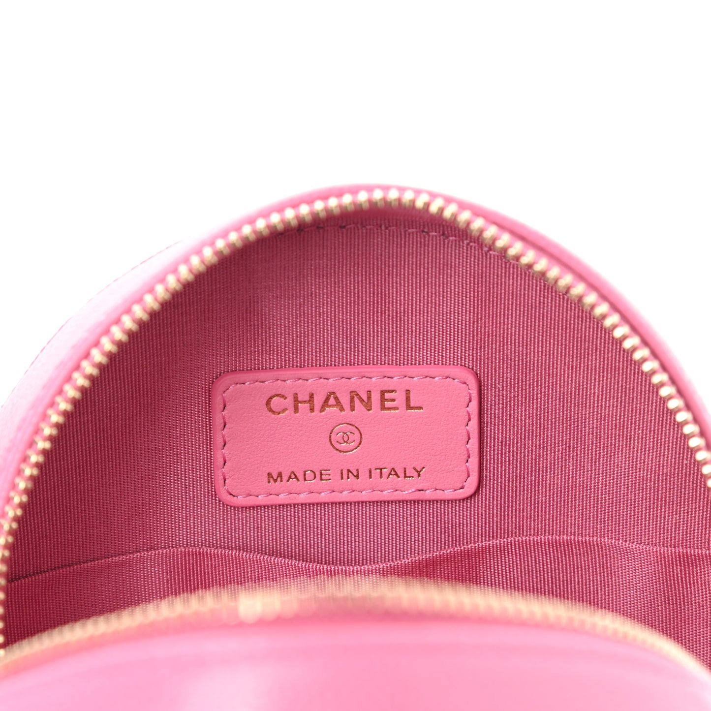 Caviar Quilted Gripoix CC Round Clutch With Chain Pink