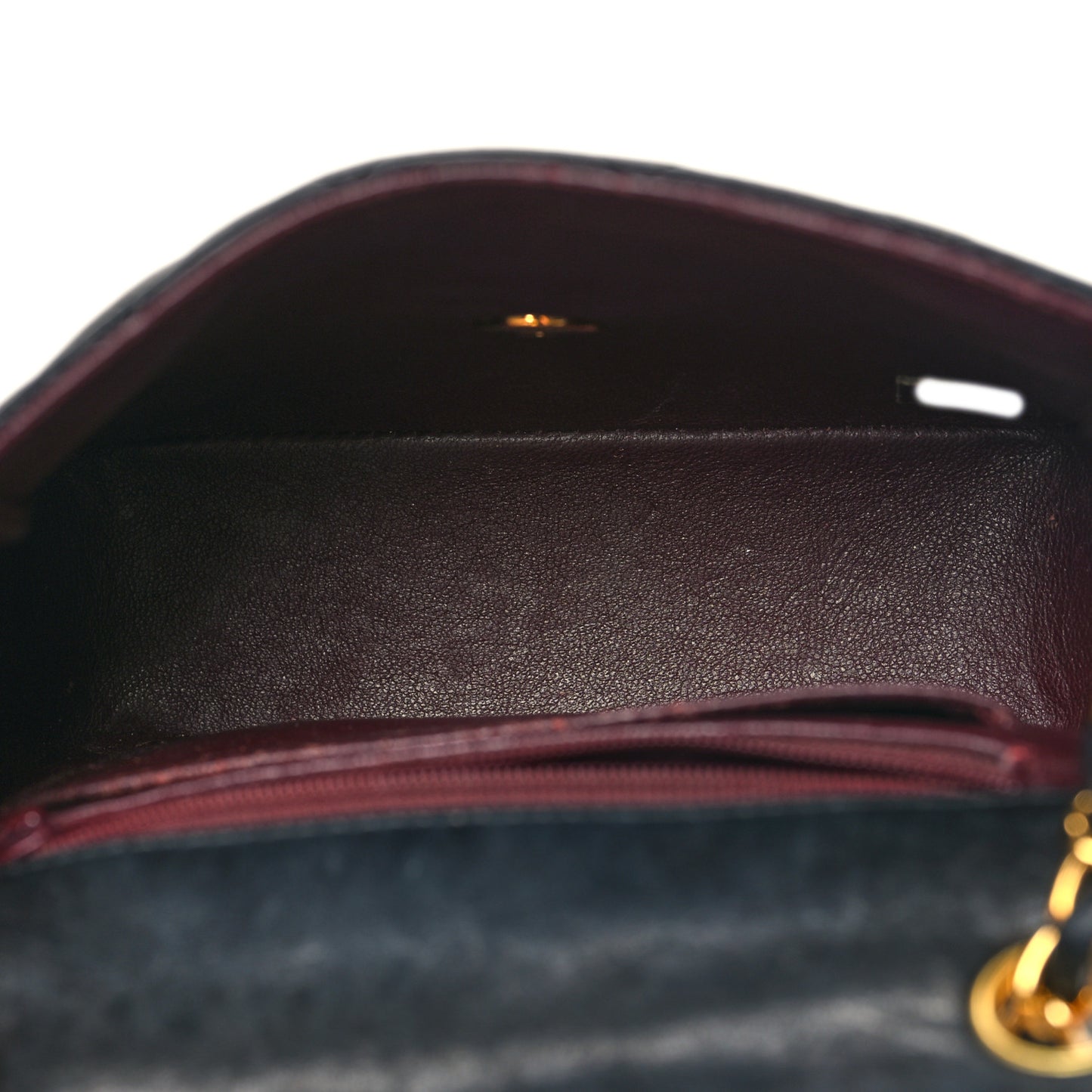 Lambskin Quilted Mini Square Flap Black