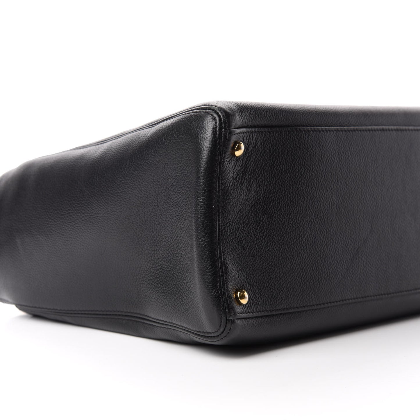 Calfskin Cerf Executive Shopper Tote Black
