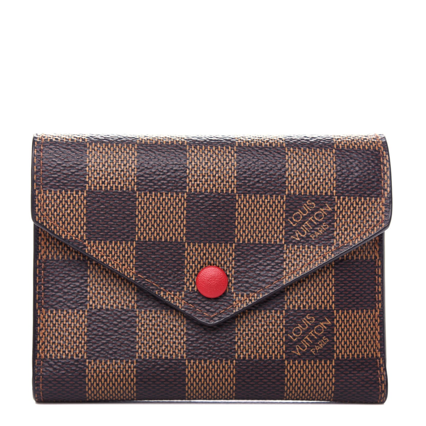 Damier Ebene Victorine Wallet Red