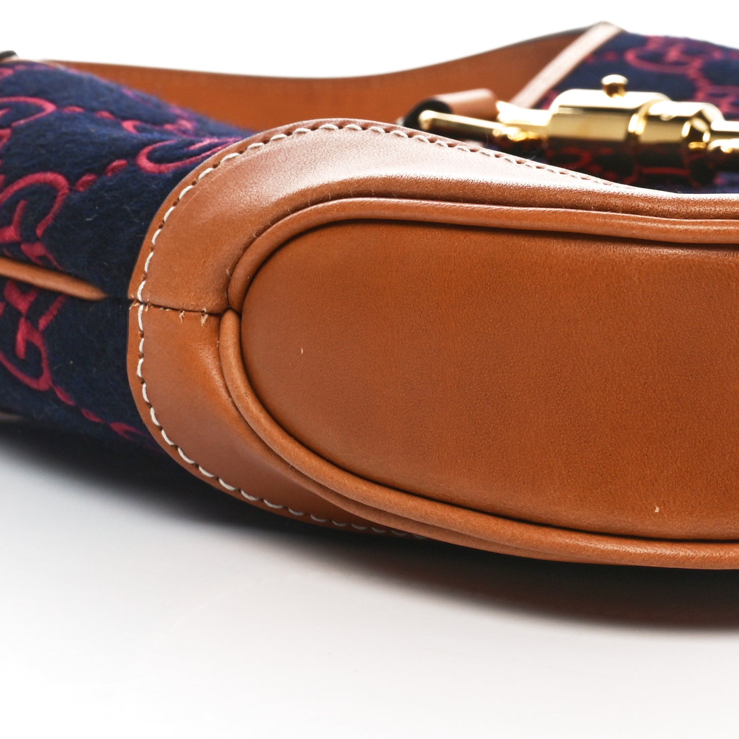 Monogram Felt Azalea Calfskin Web Small Jackie 1961 Hobo Navy Burgundy