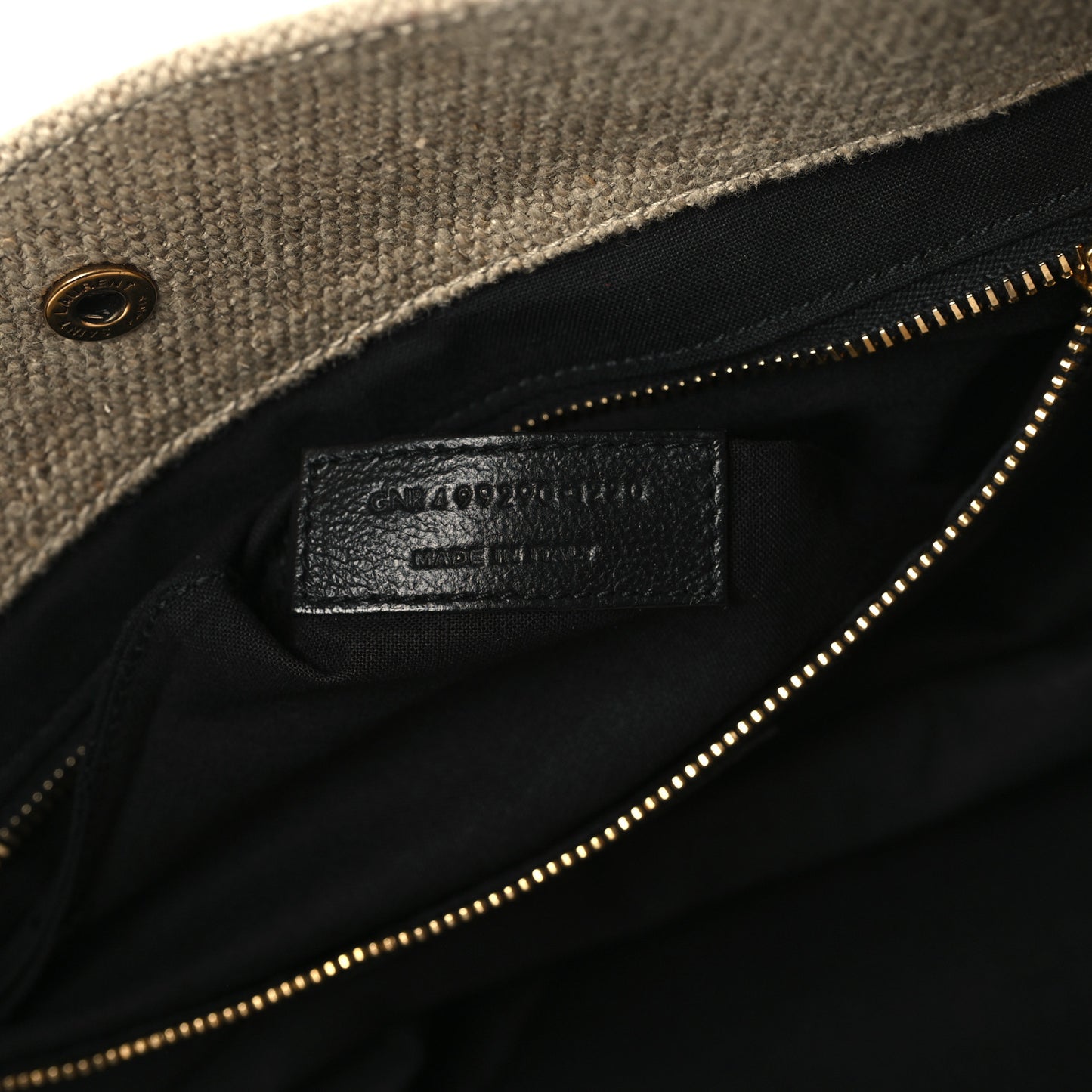 Linen Calfskin Rive Gauche Tote Natural