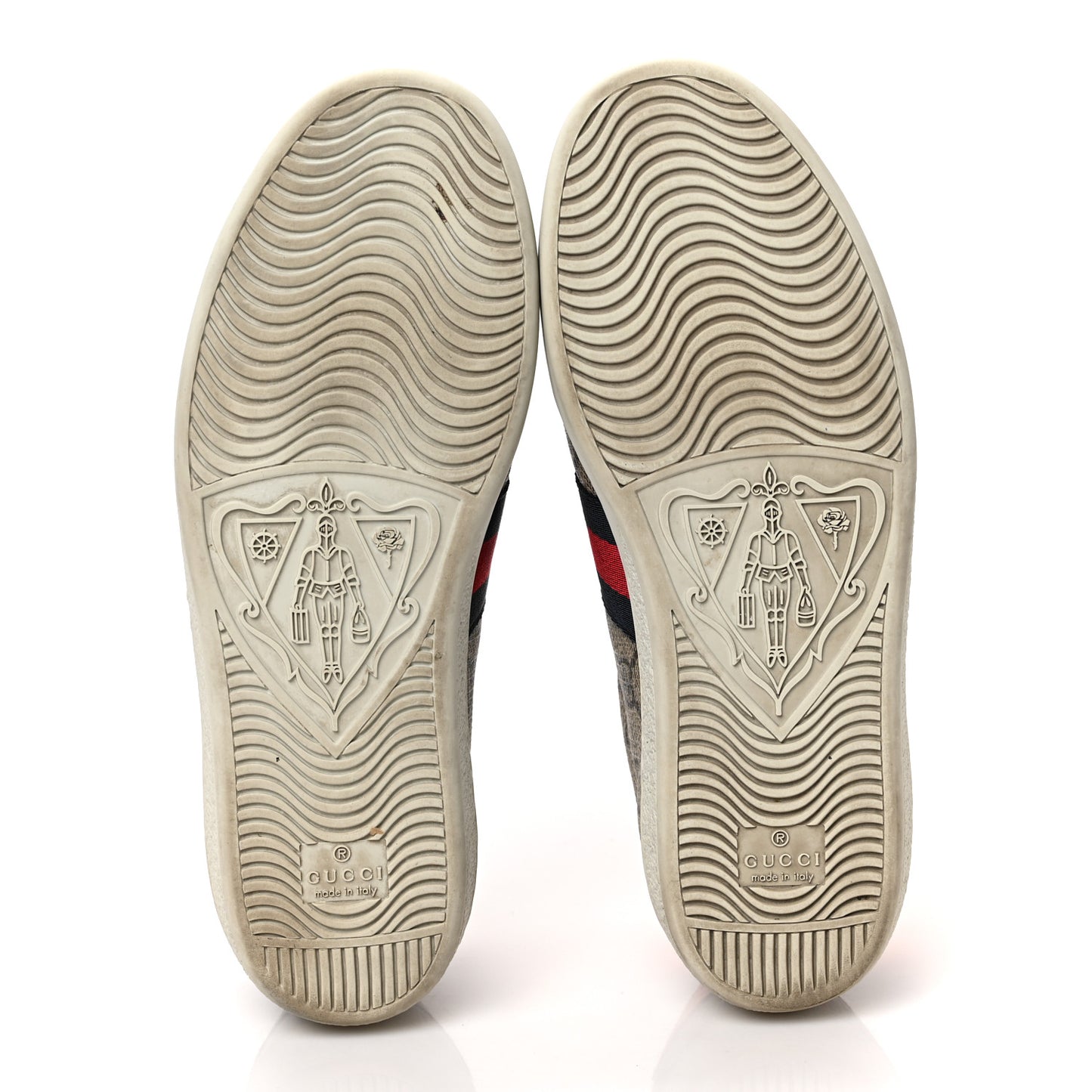 GG Supreme Monogram Ayers Web Womens Ace Sneakers 38 Beige