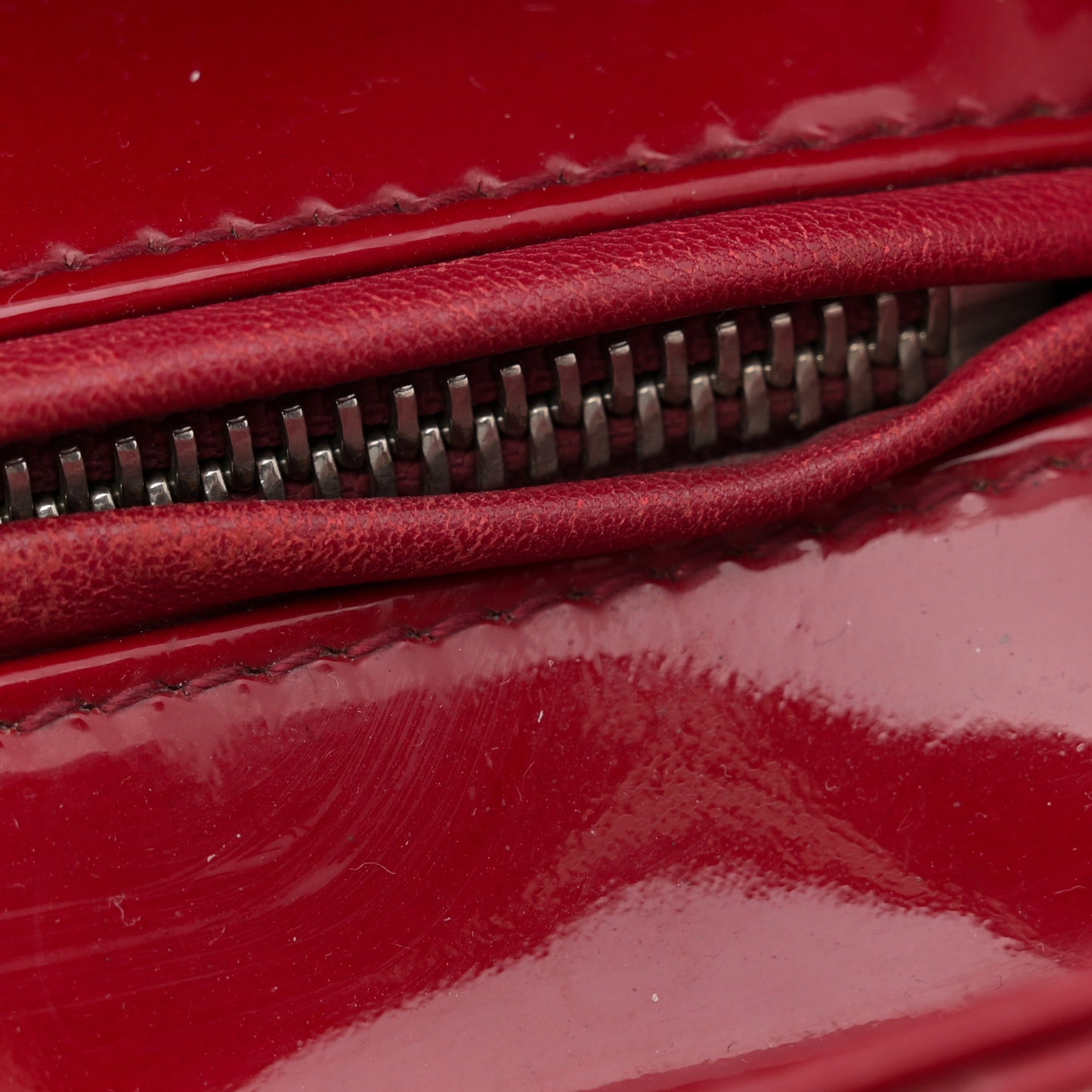 Patent Cannage Large Lady Dior Red