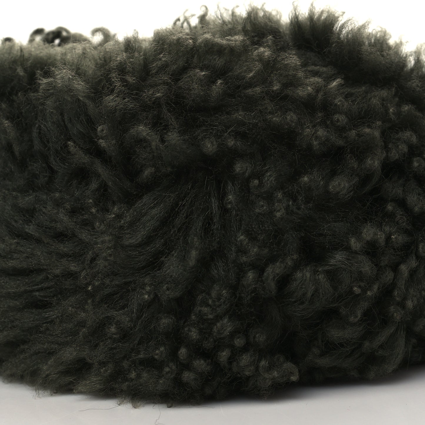 Shearling Small Shoulder Bag Dark Green