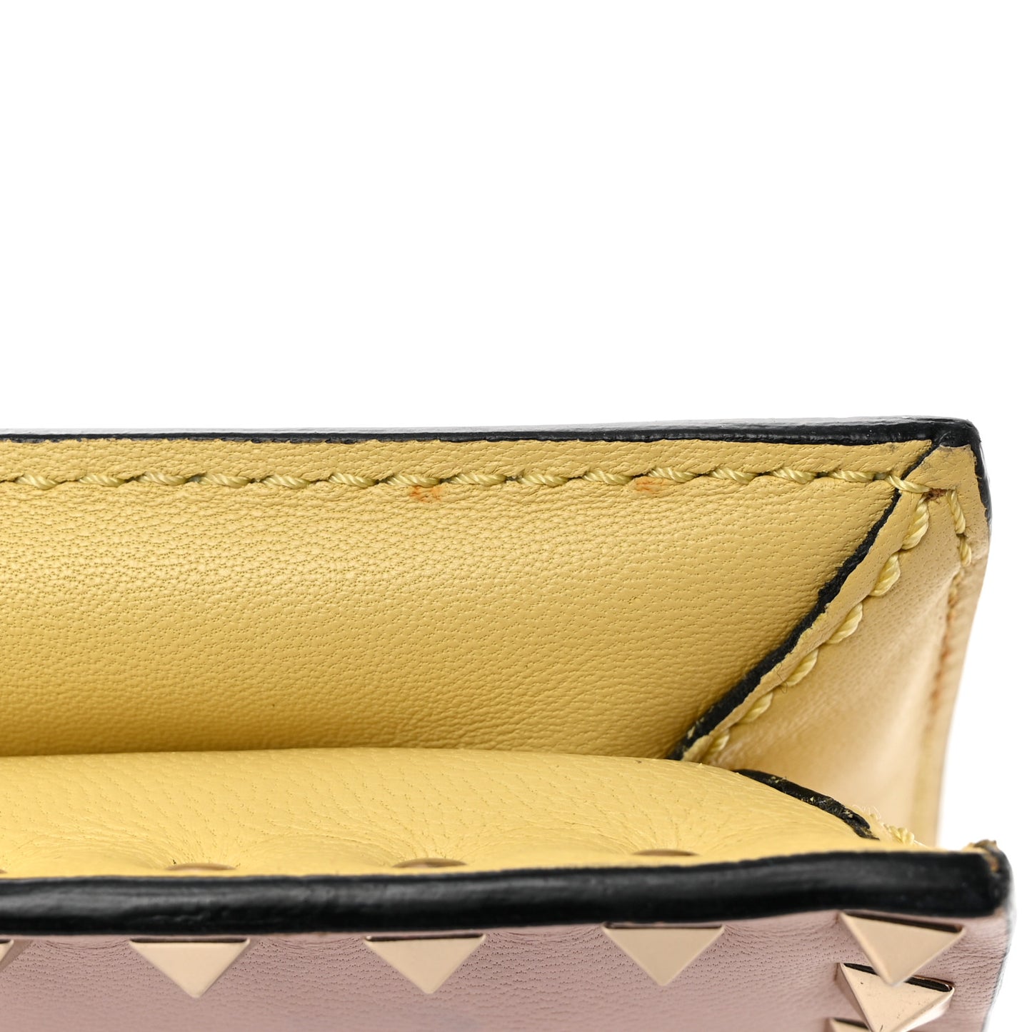 Nappa Watercolor Rockstud Wristlet Clutch Rose Green Yellow Sky