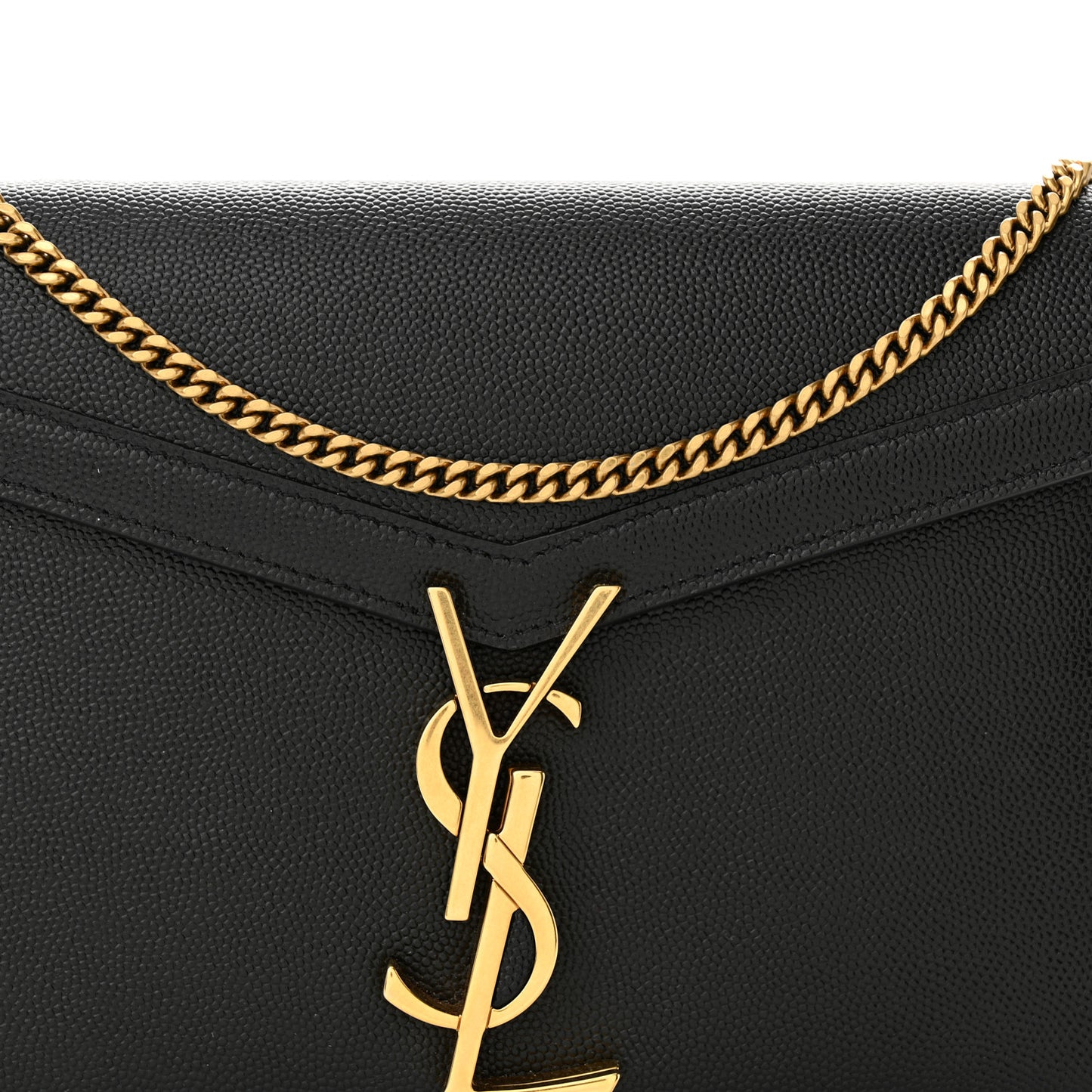 Grain De Poudre Monogram Cassandra Chain Wallet Black