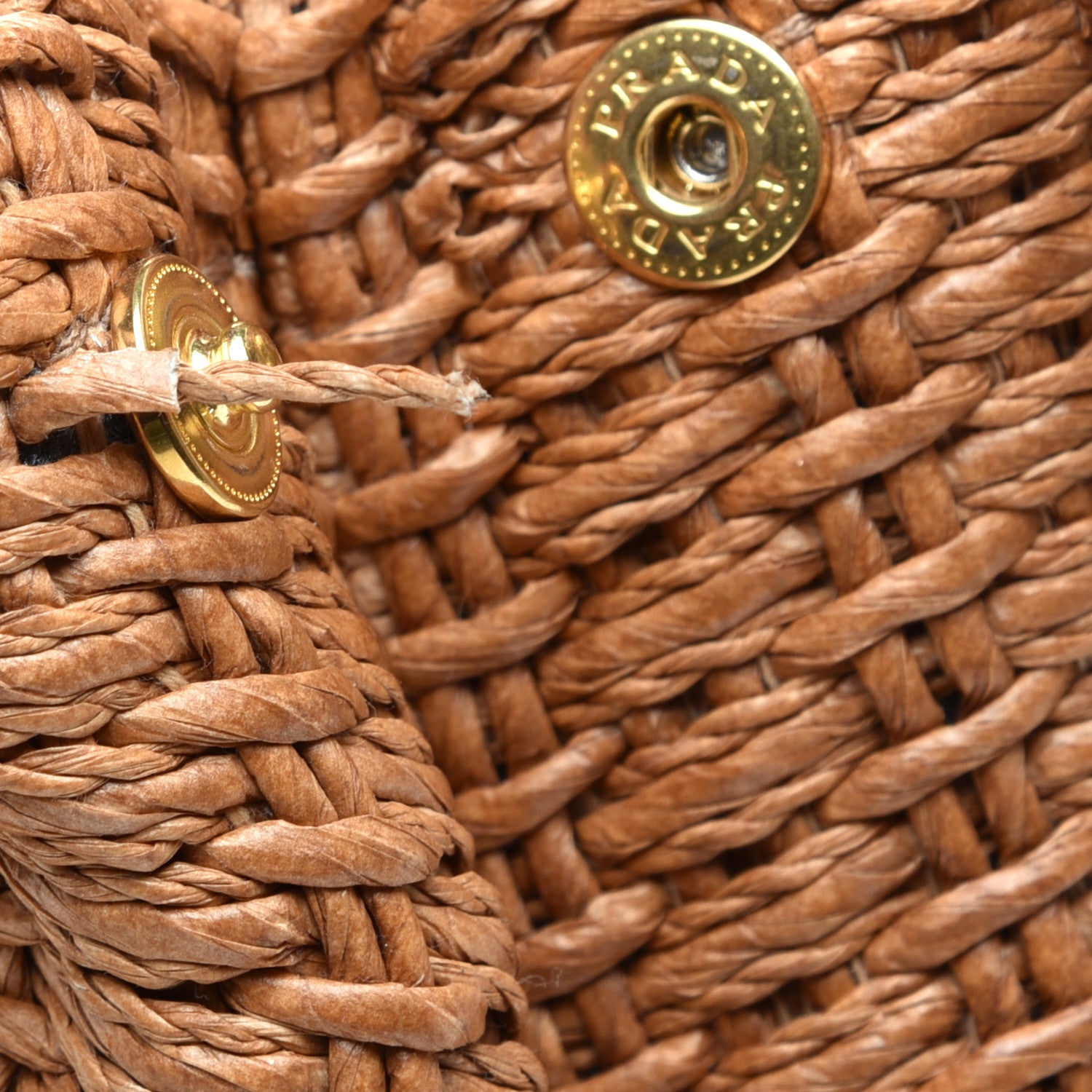 Prada Raffia Canvas Mistolino Tote Miele 10 of 10