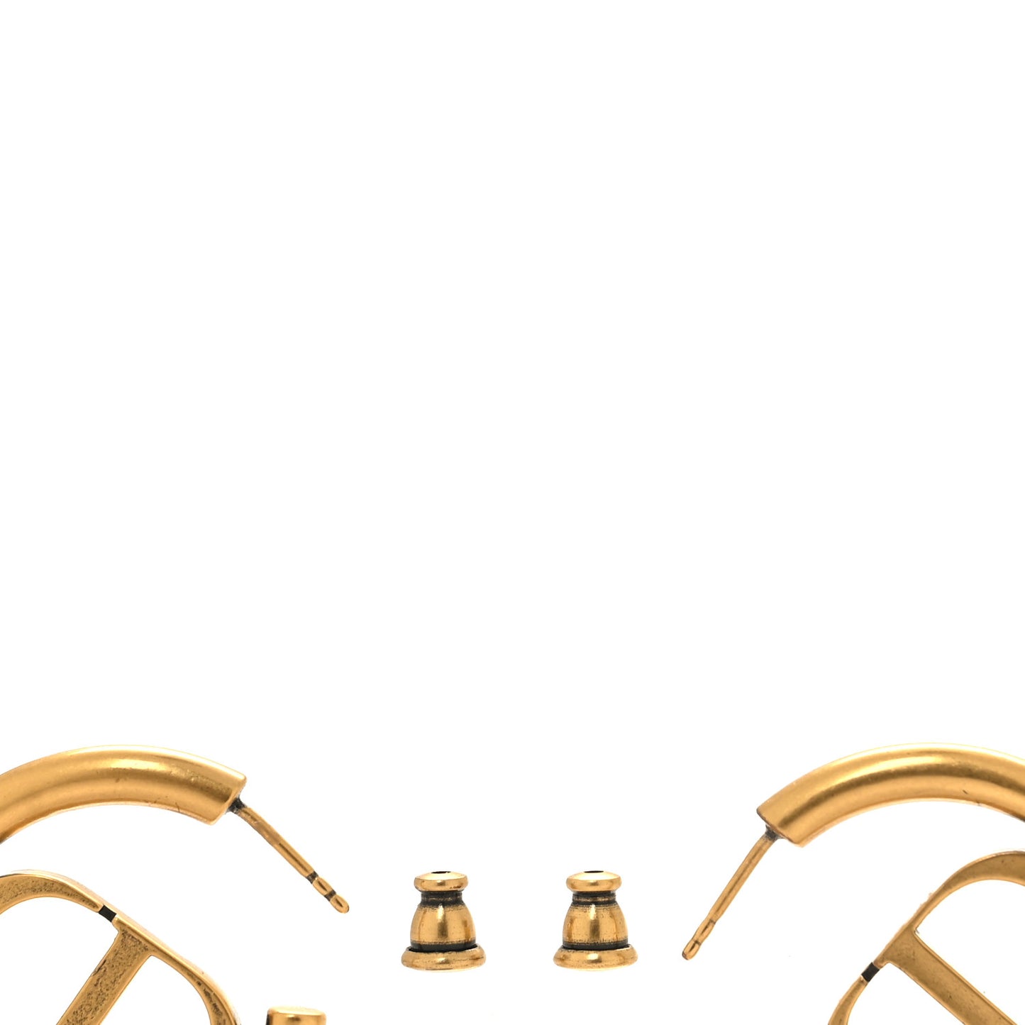 Metal 30 Montaigne Hoop Earrings Aged Gold