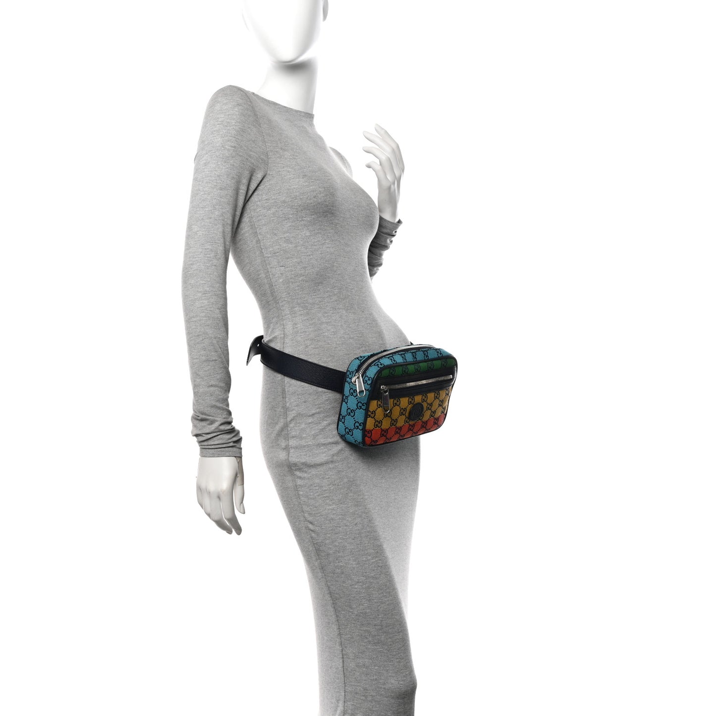 Monogram Multicolor Retro Interlocking G Belt Bag 95 38 Blue Rainbow Light Blue