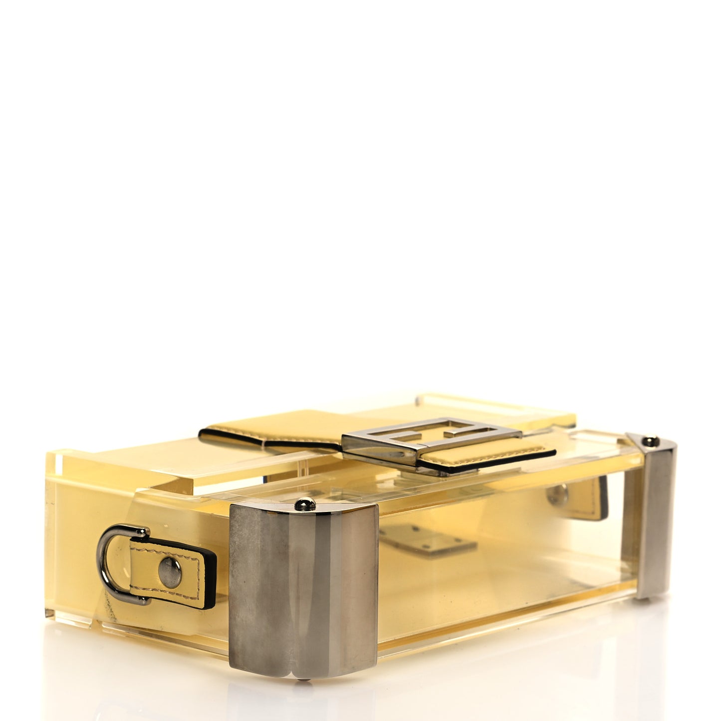 Plexiglass Vitello Cover Sfumato Mini Baguette Trunk Banana Transparent