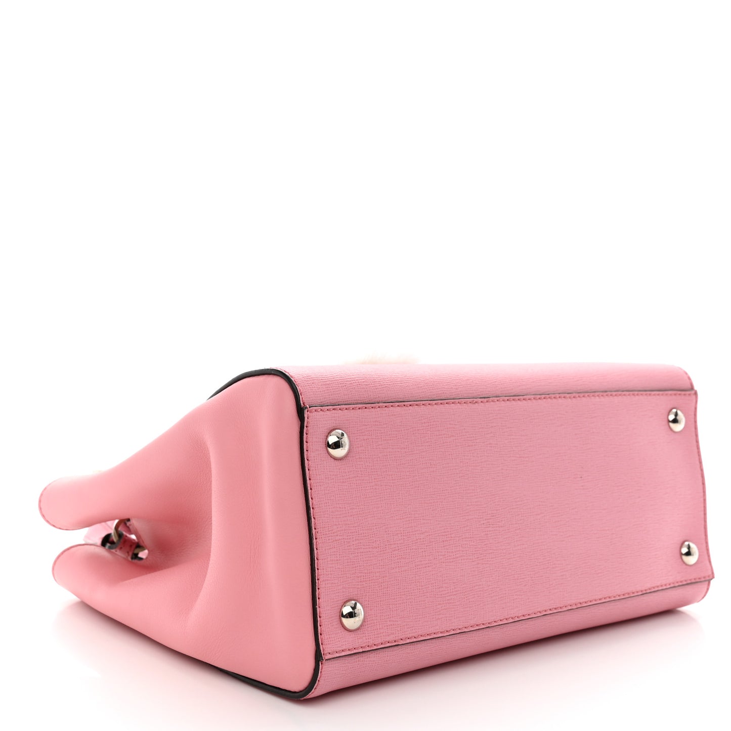 Vitello Elite Flamingo Mink Monster Charm Petite 2Jours Tote Pink Multicolor