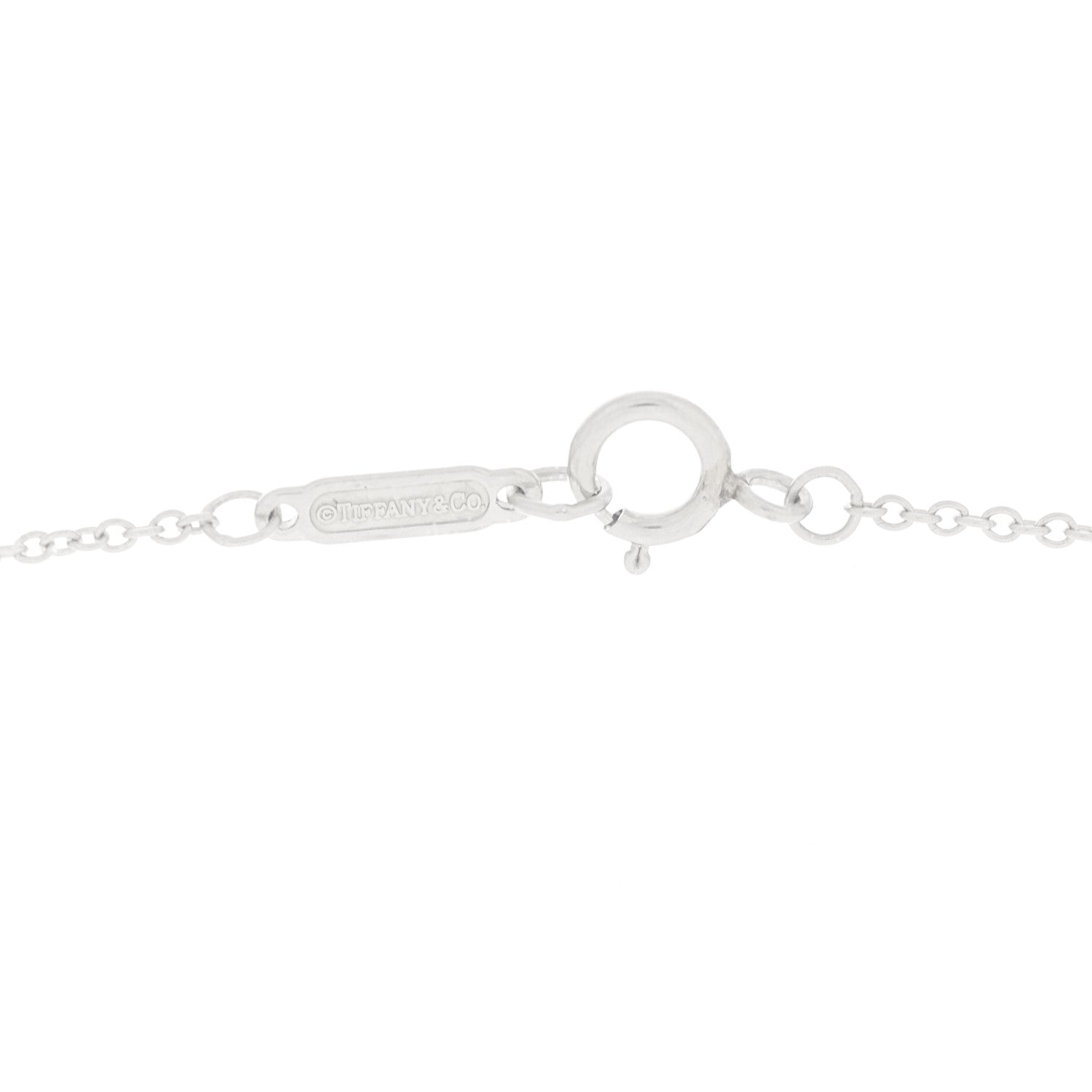 Tiffany Platinum Diamond Letters L Pendant Necklace 4 of 5