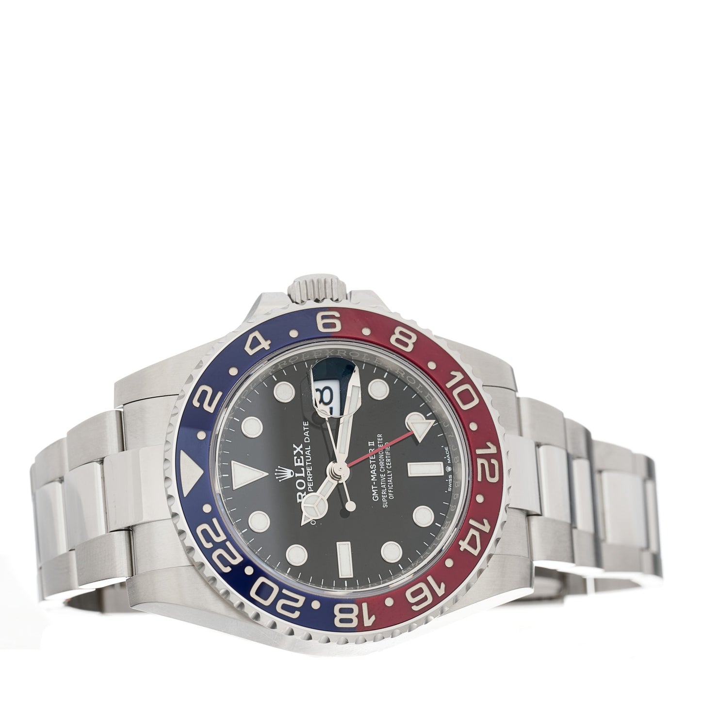Stainless Steel 40mm Oyster Perpetual Date GMT Master Ⅱ Pepsi Watch 126710BLRO