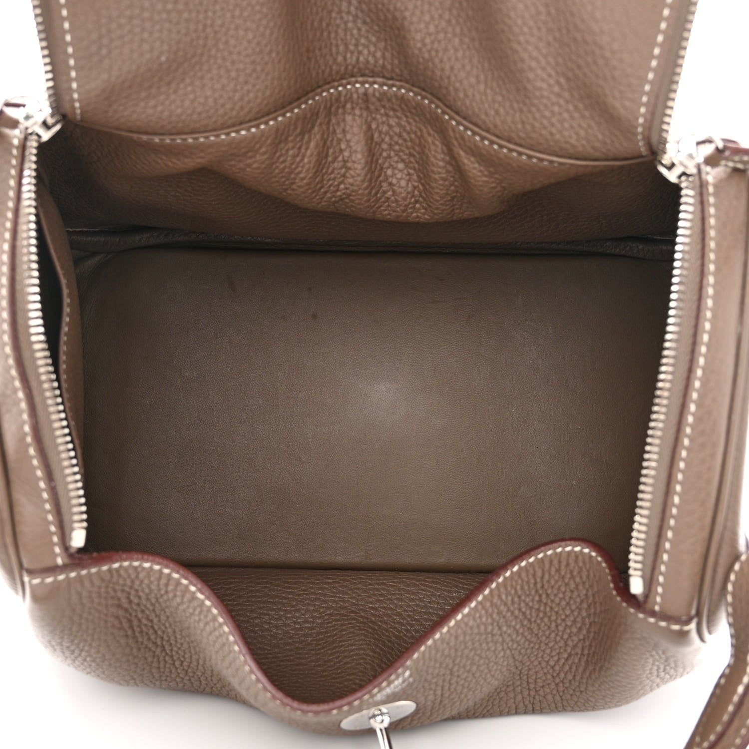 Hermes Taurillon Clemence Lindy 30 Etoupe 5 of 11