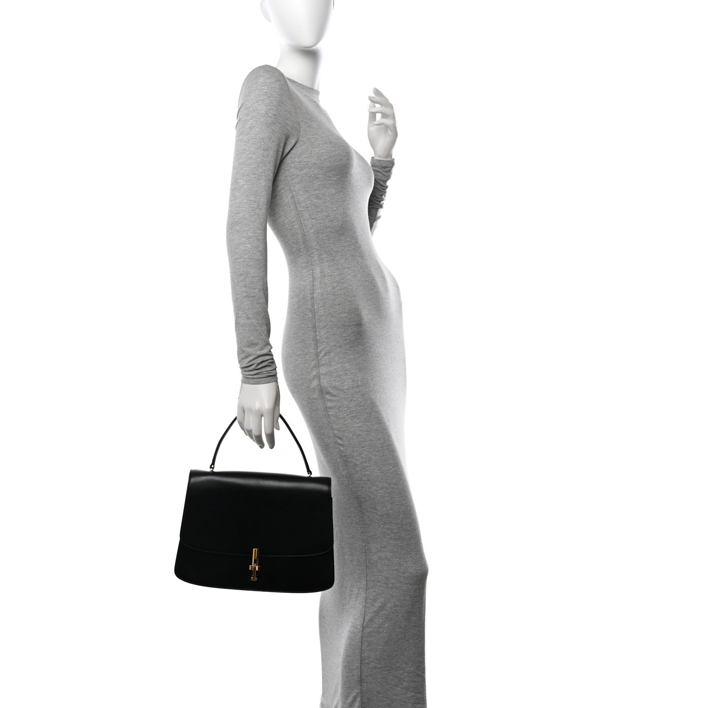 Calfskin Medium The Sofia 11.75 Top Handle Black