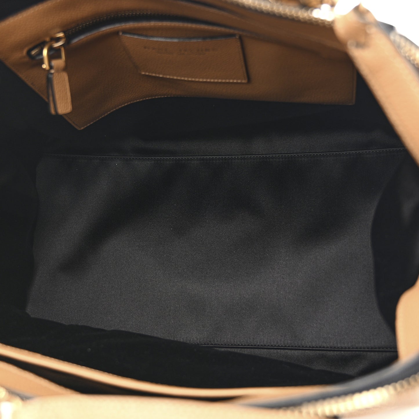Textured Calfskin Large Incognito Satchel Cappuccino